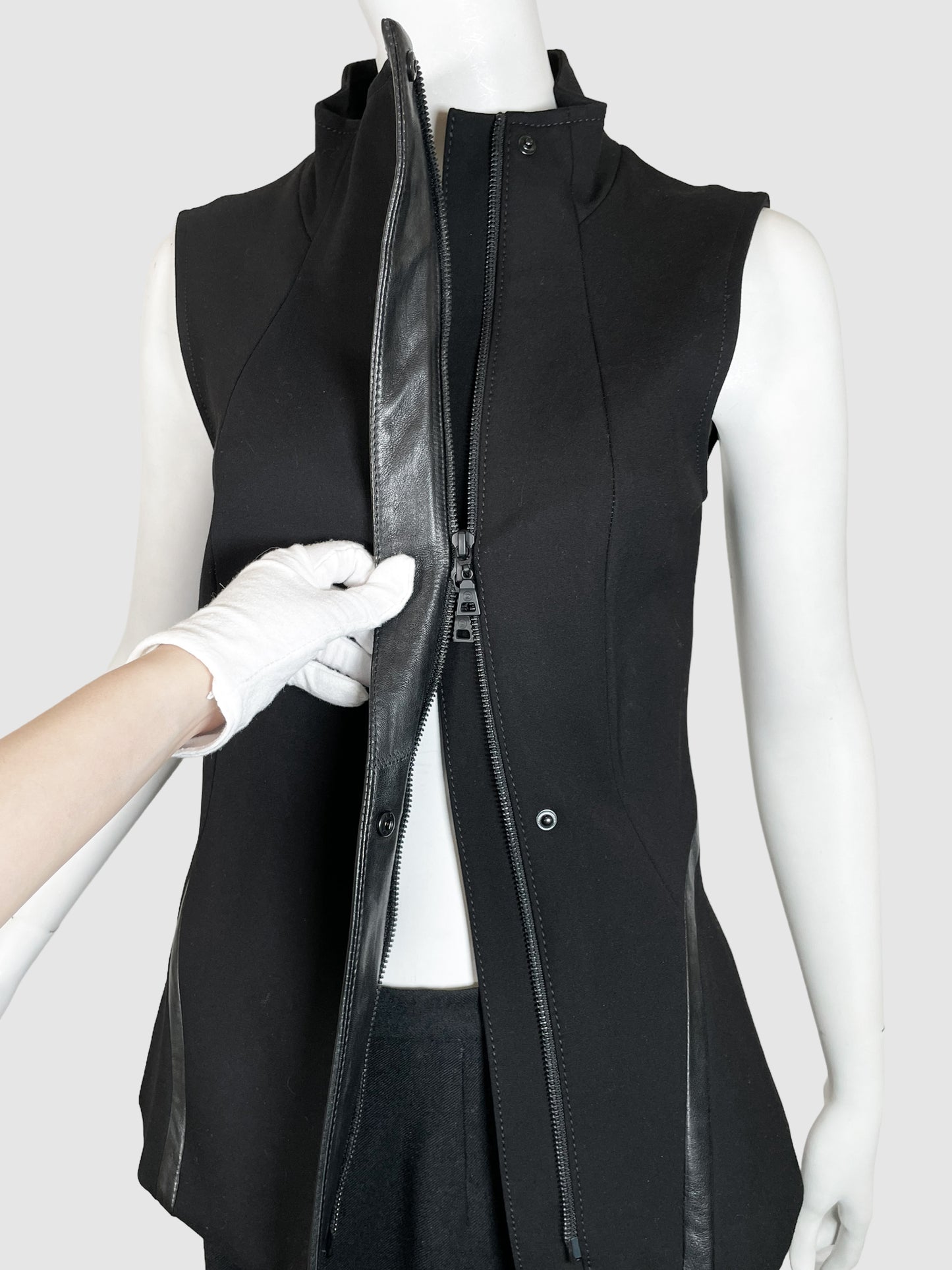 Danier Leather Trim Vest - Size S