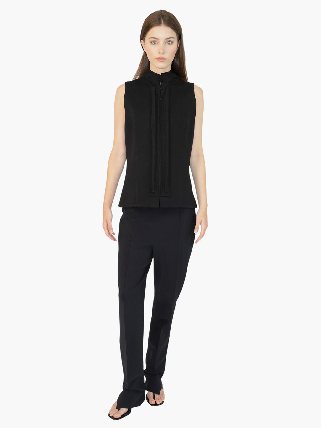 Appliqué Zip-Up Vest
