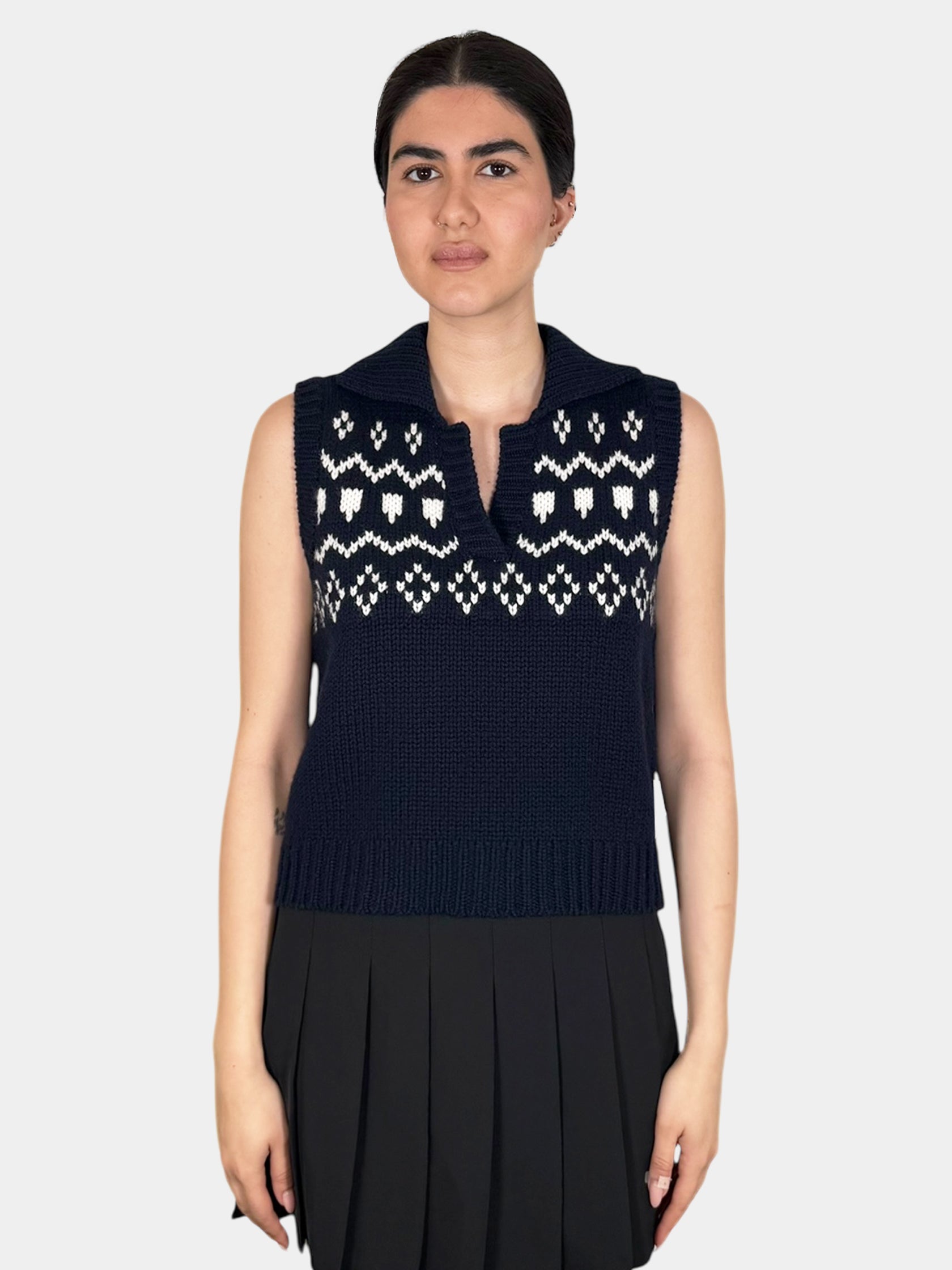 Remington Fair Isle Cashmere Vest - Size 1