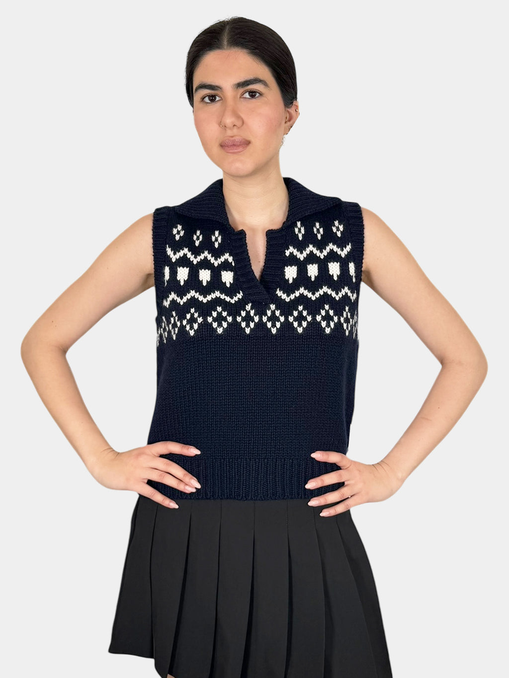 Remington Fair Isle Cashmere Vest - Size 1