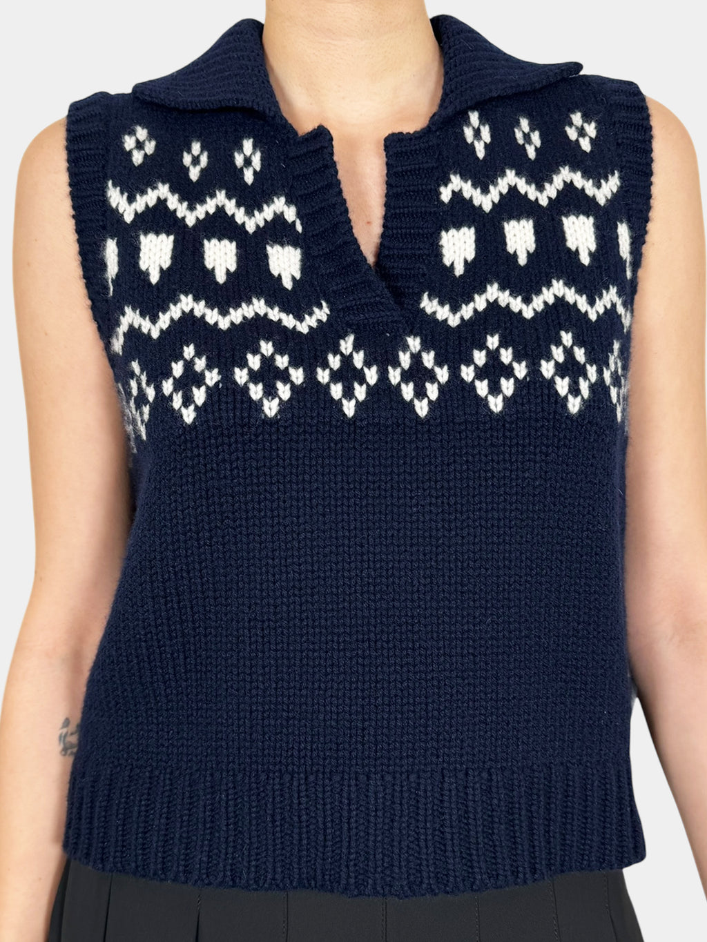 Remington Fair Isle Cashmere Vest - Size 1