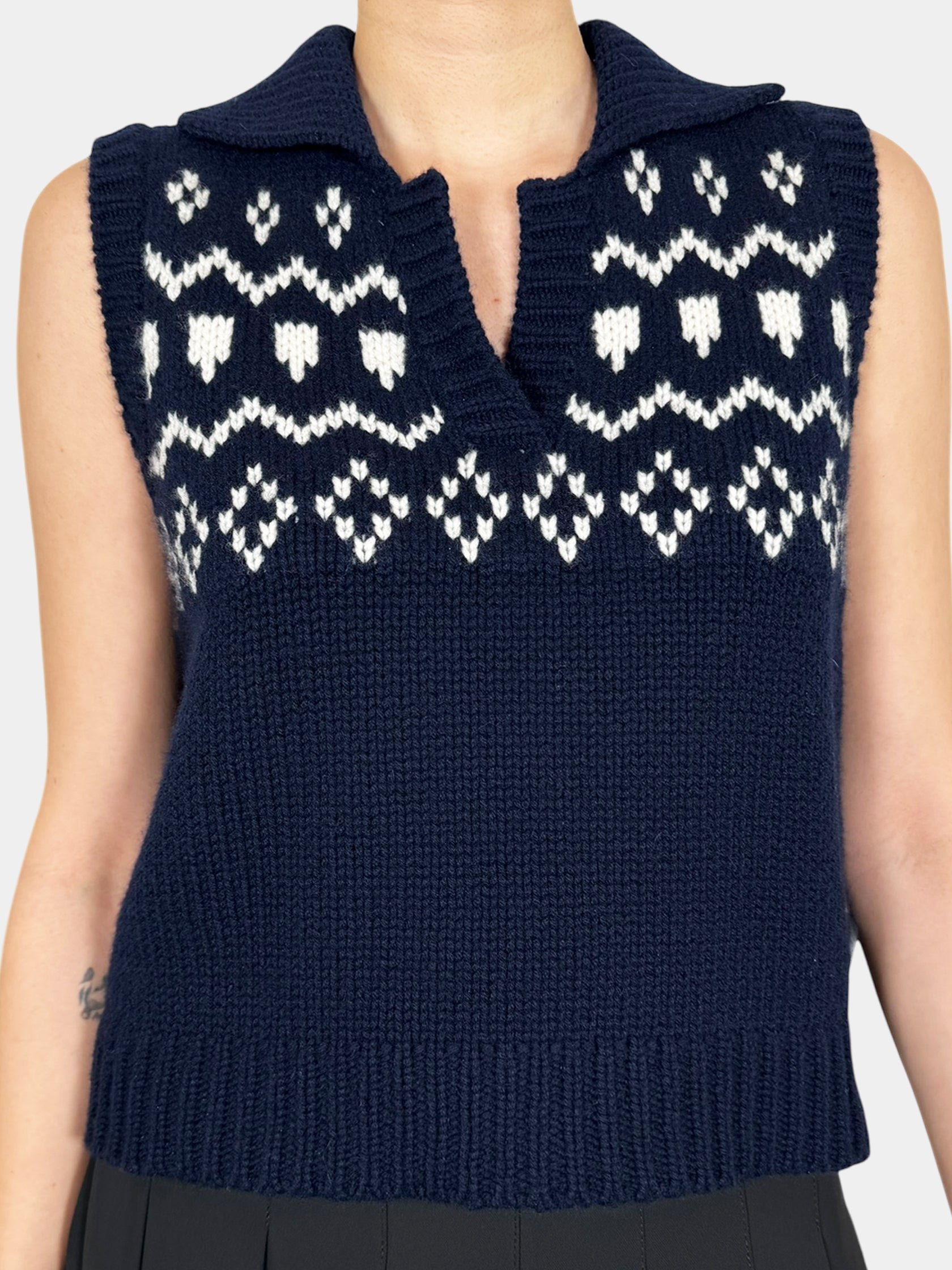Remington Fair Isle Cashmere Vest - Size 1