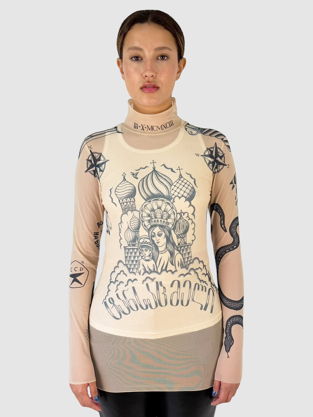 Mesh Tattoo Top