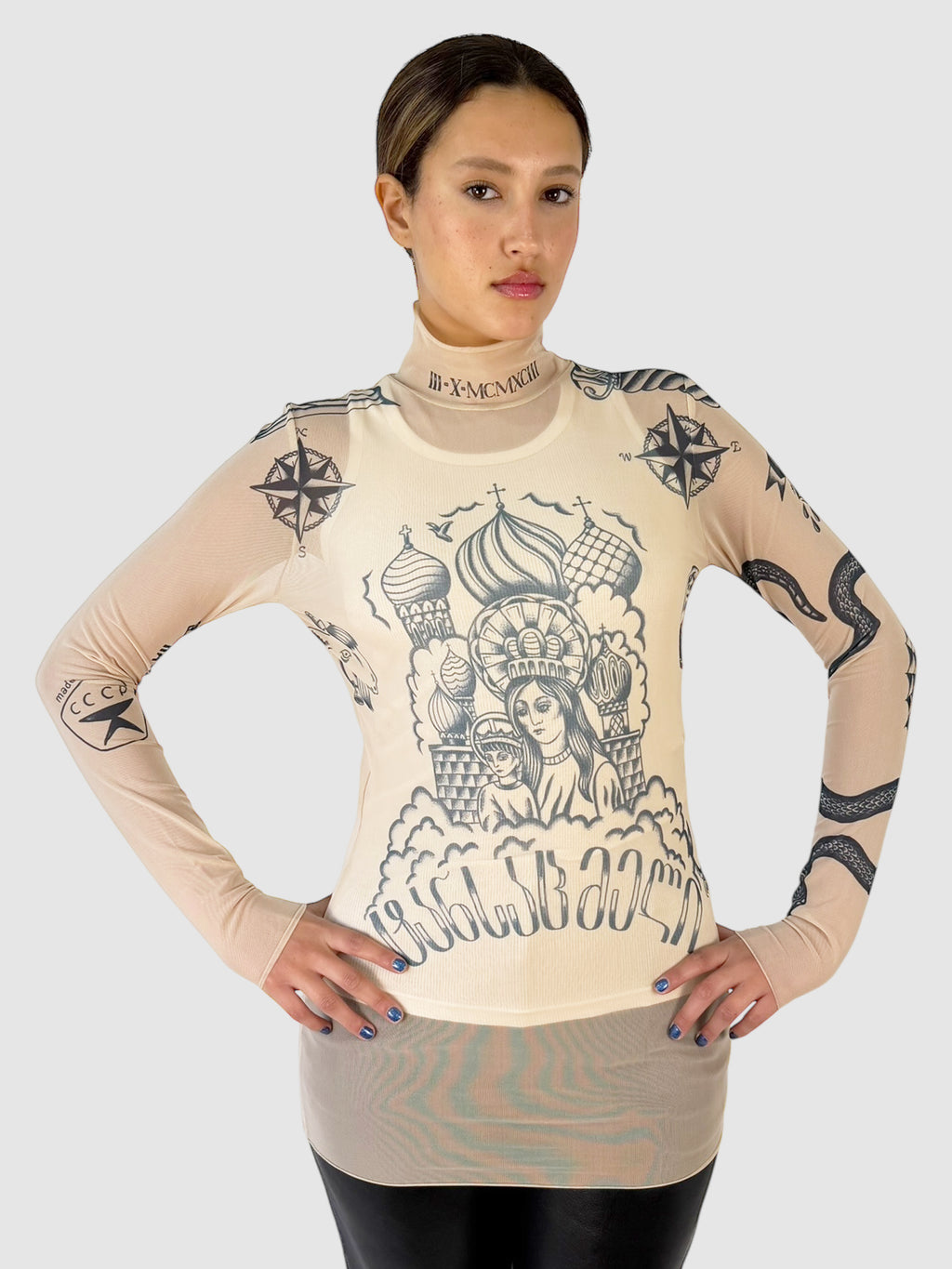 Mesh Tattoo Top