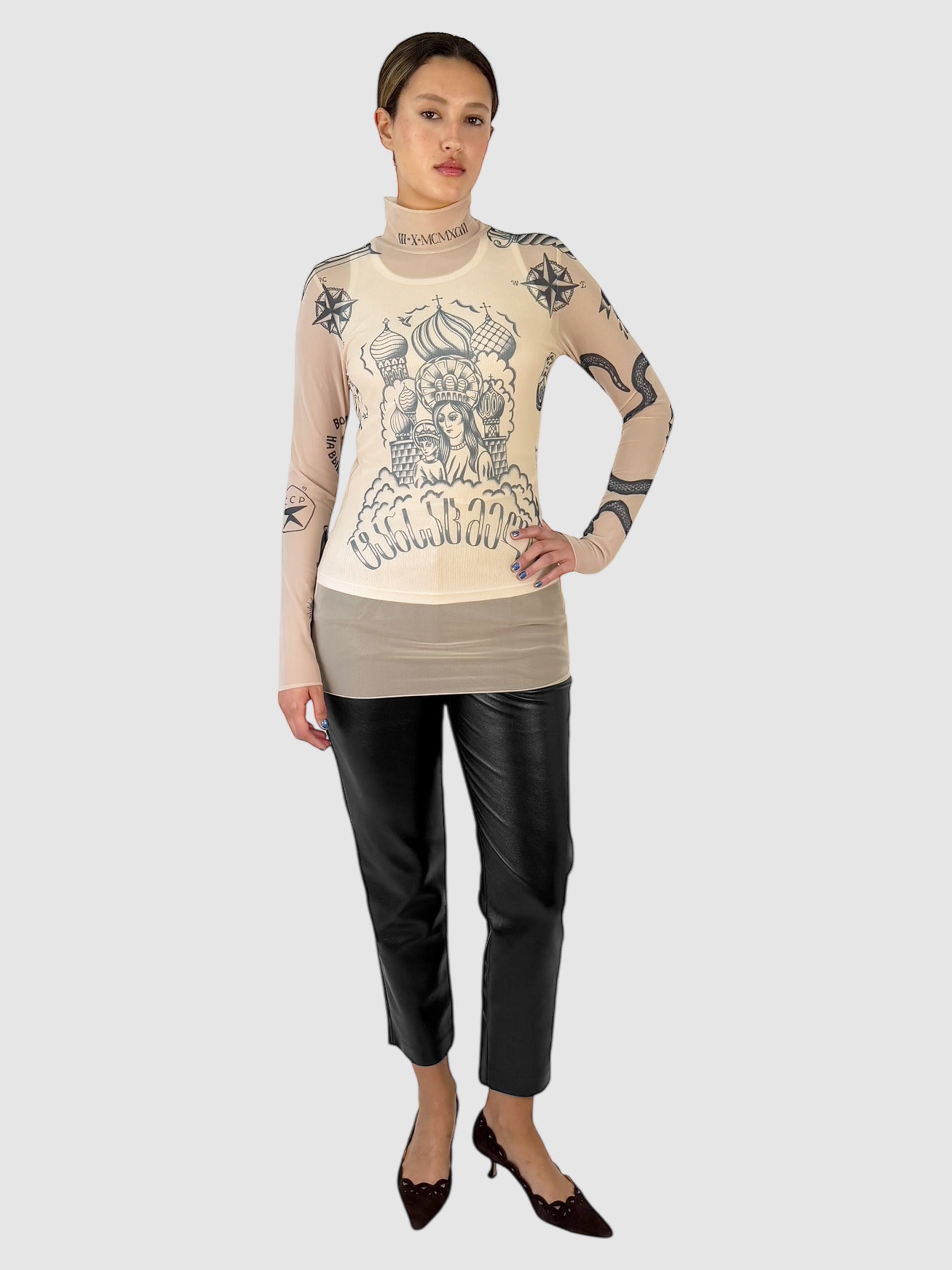Mesh Tattoo Top