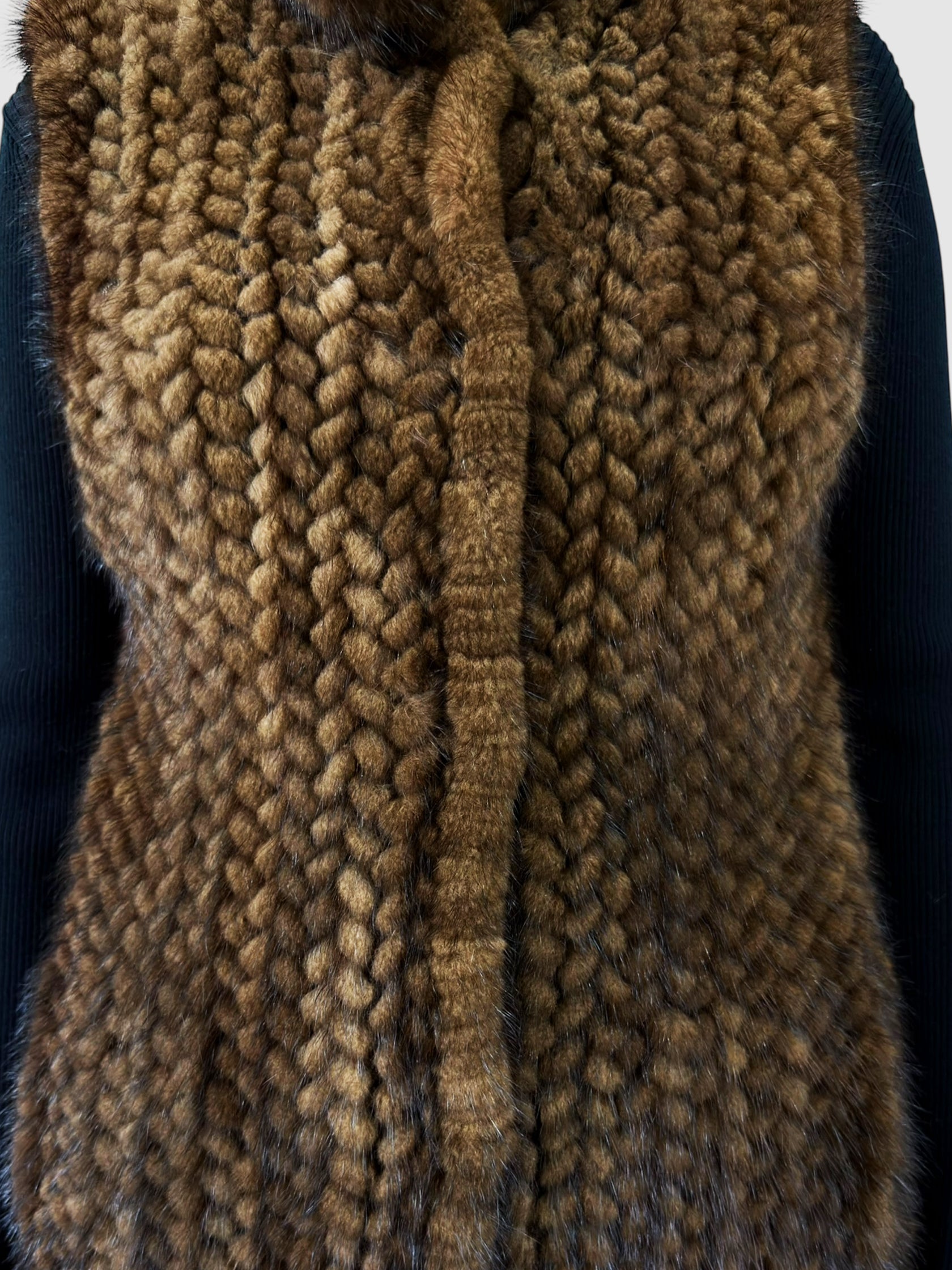 Knit Mink Vest