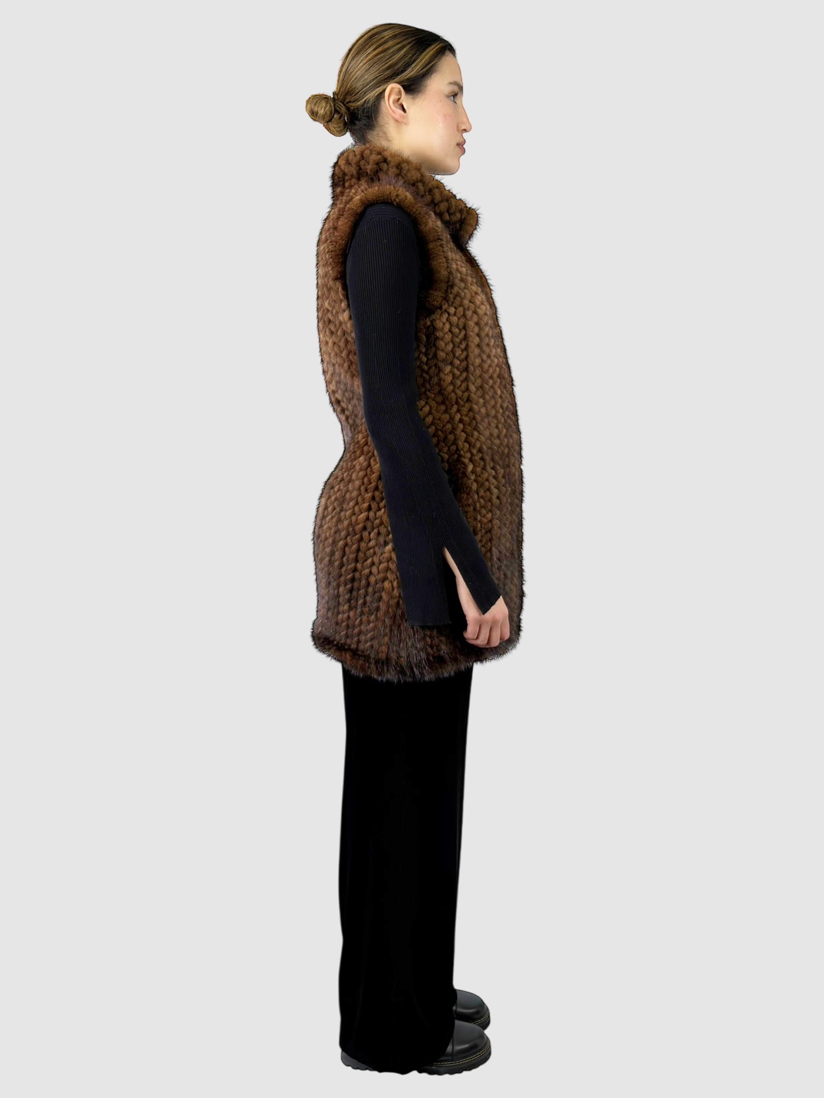 Knit Mink Vest