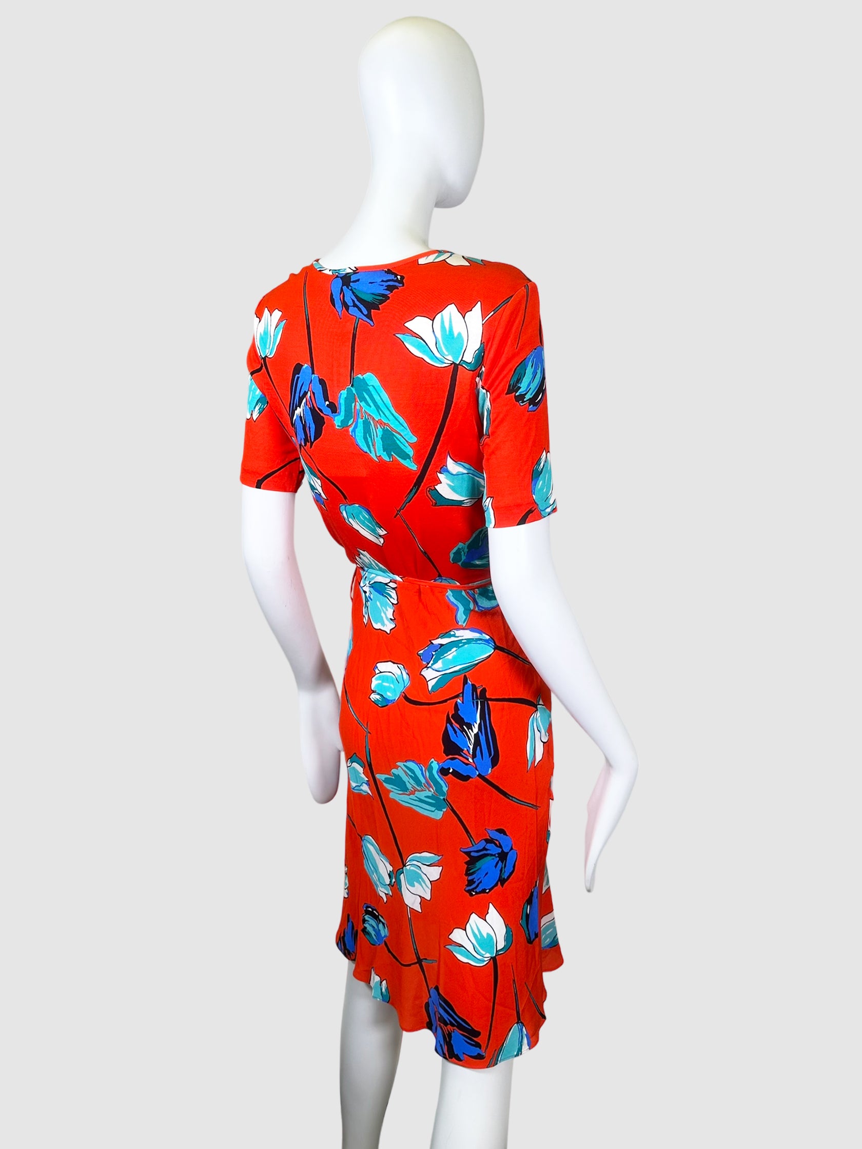 Diane von Furstenberg Floral Wrap Dress - Size 6
