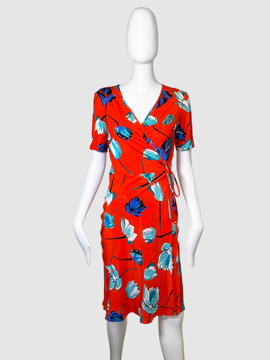 Diane von Furstenberg Floral Wrap Dress - Size 6
