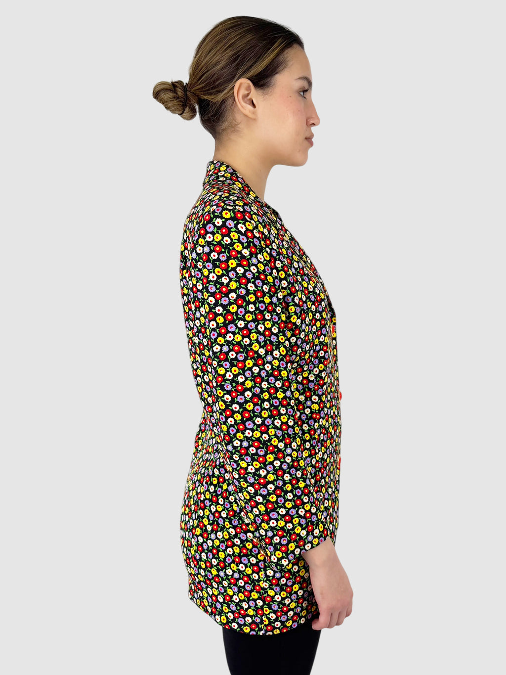 Floral Single-Breasted Blazer