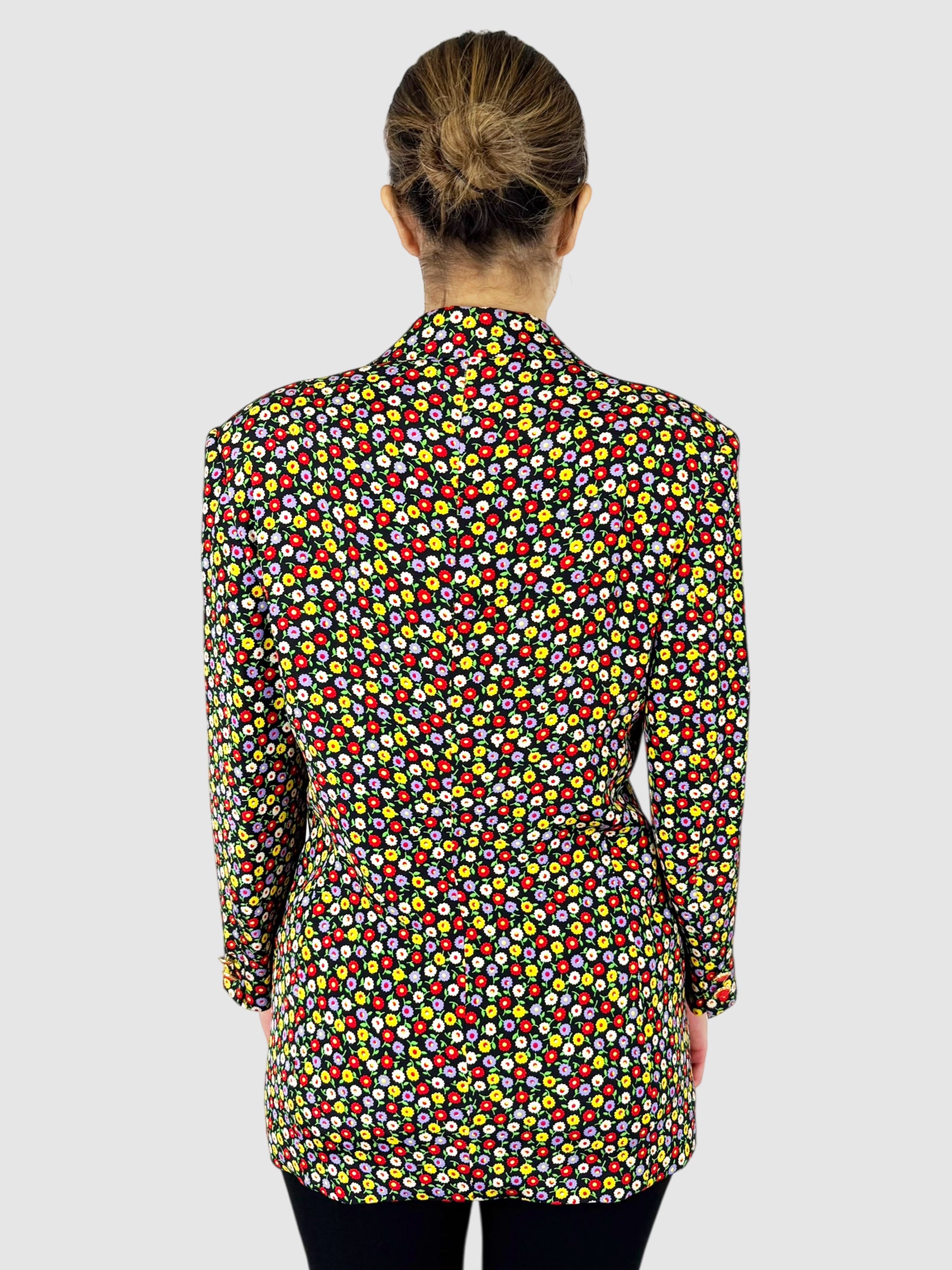 Floral Single-Breasted Blazer