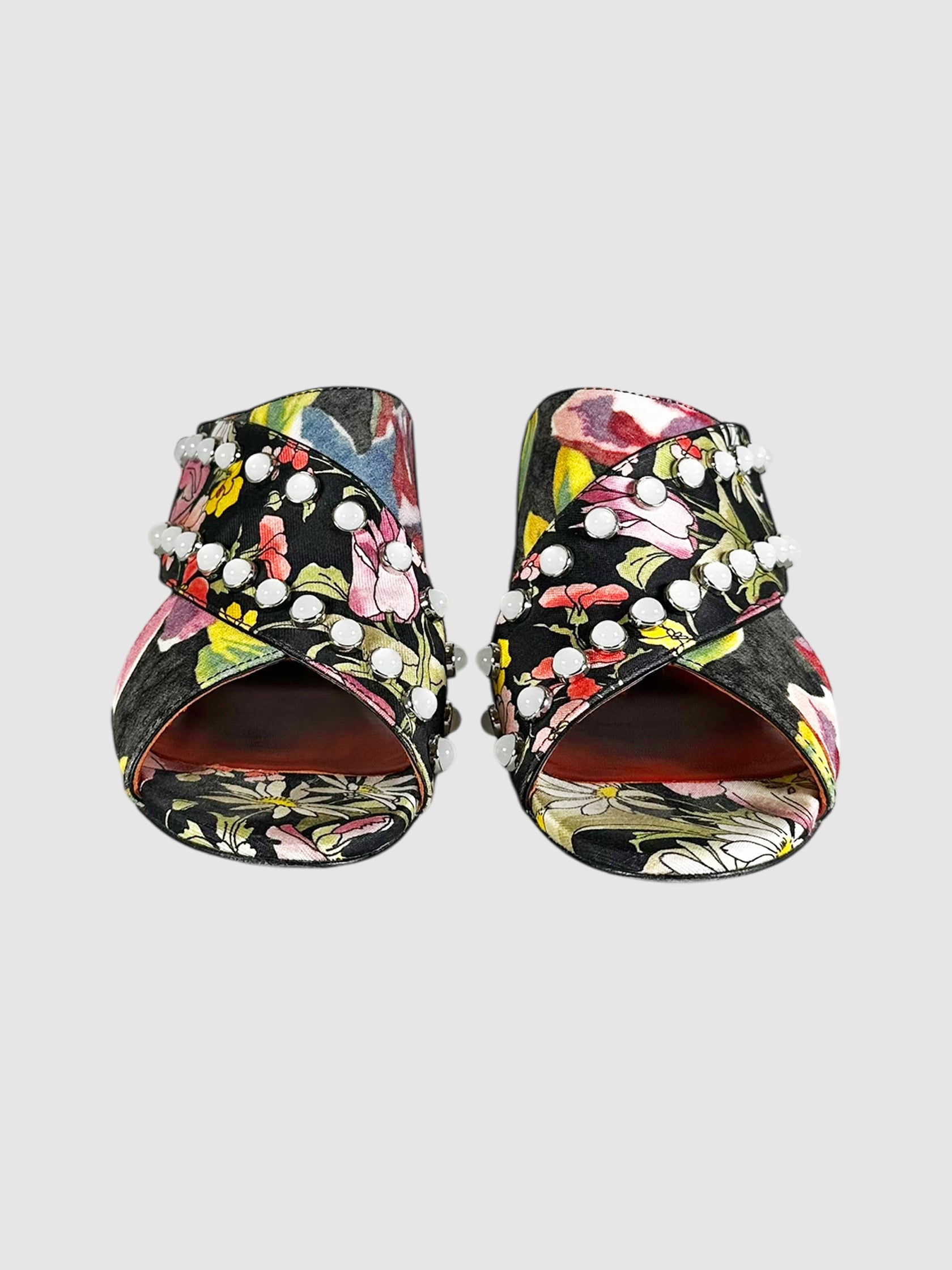 Floral Studded Pumps - Size 40