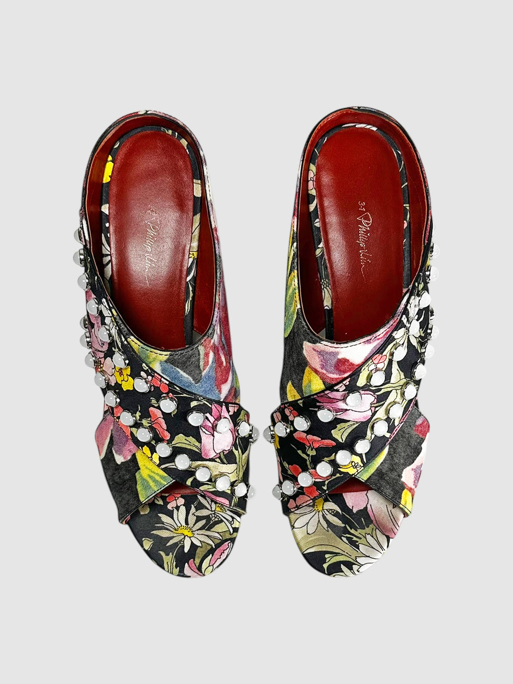 Floral Studded Pumps - Size 40