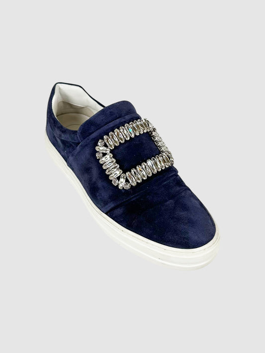 Crystal Strass Buckle Sneakers - Size 38