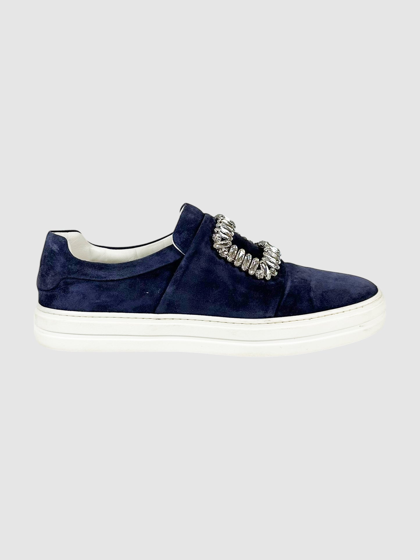 Crystal Strass Buckle Sneakers - Size 38