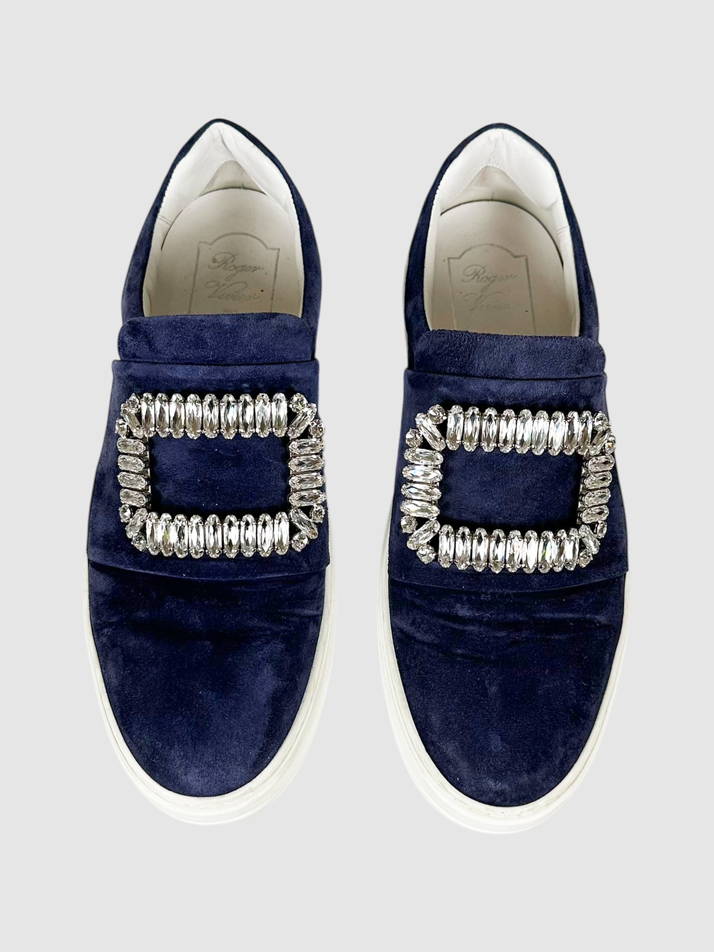 Crystal Strass Buckle Sneakers - Size 38