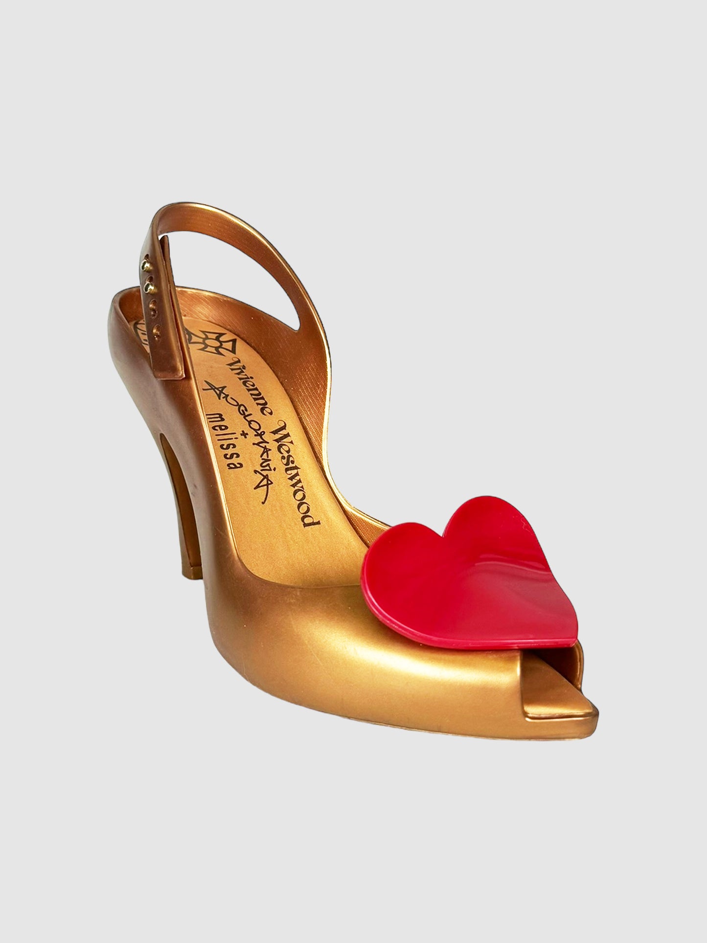 Vivienne Westwood x Melissa Anglomania Rubber Slingback Pumps Size 7 Consignment Secondhand Designer Luxury Resale Toronto Trendy