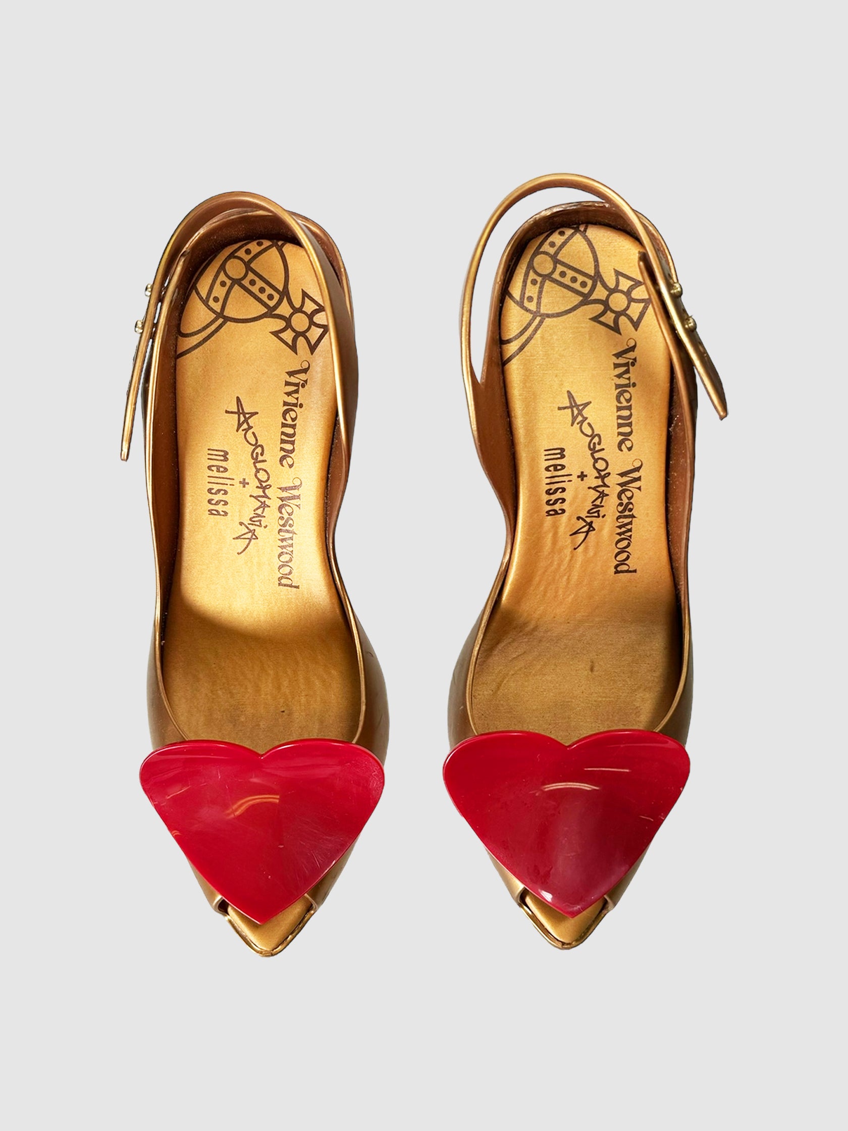 Vivienne Westwood x Melissa Anglomania Rubber Slingback Pumps Size 7 Consignment Secondhand Designer Luxury Resale Toronto Trendy