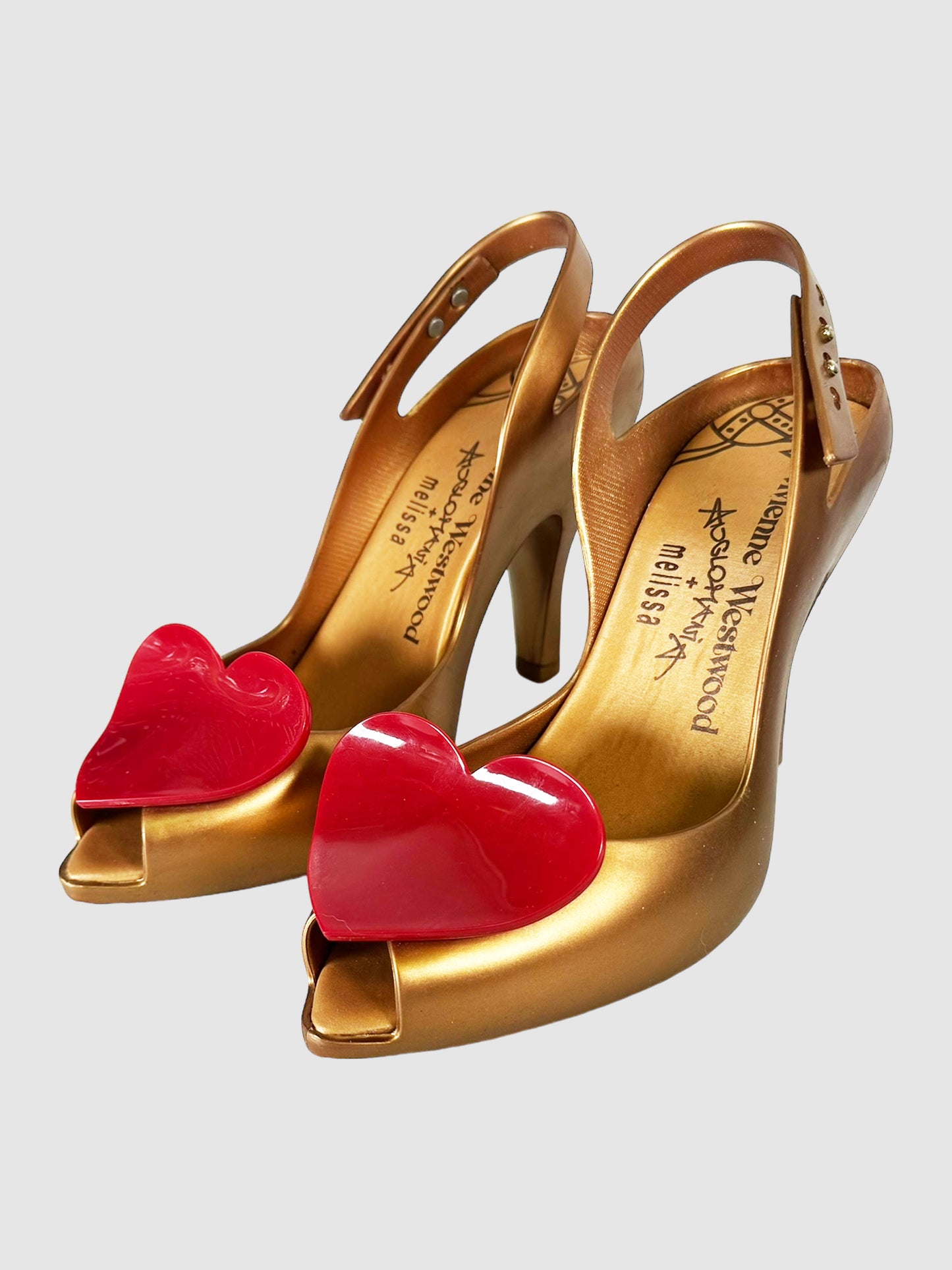 Vivienne Westwood x Melissa Anglomania Rubber Slingback Pumps Size 7 Consignment Secondhand Designer Luxury Resale Toronto Trendy