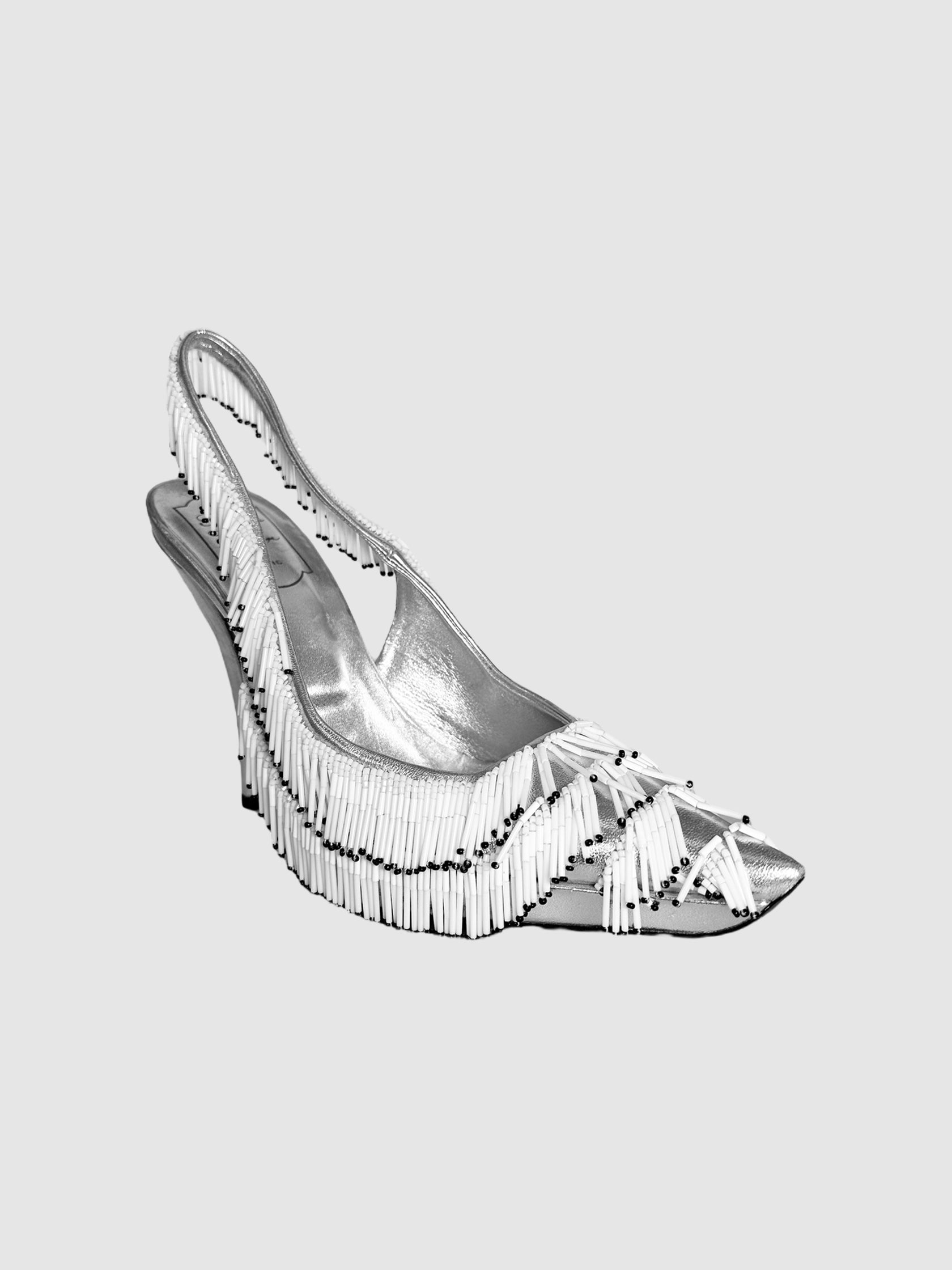 Metallic Slingback Pumps