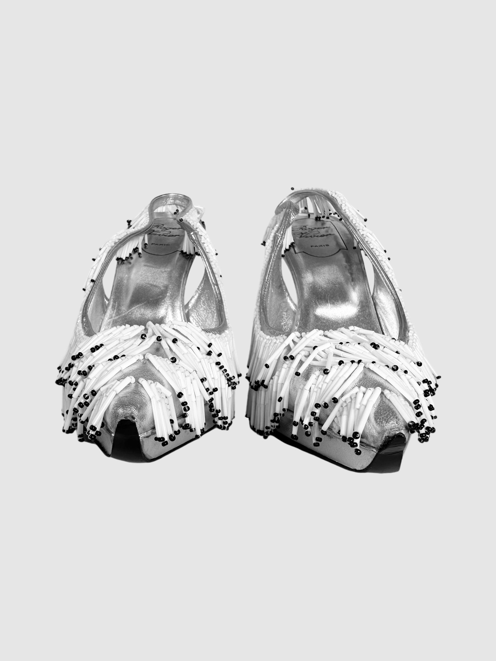 Metallic Slingback Pumps