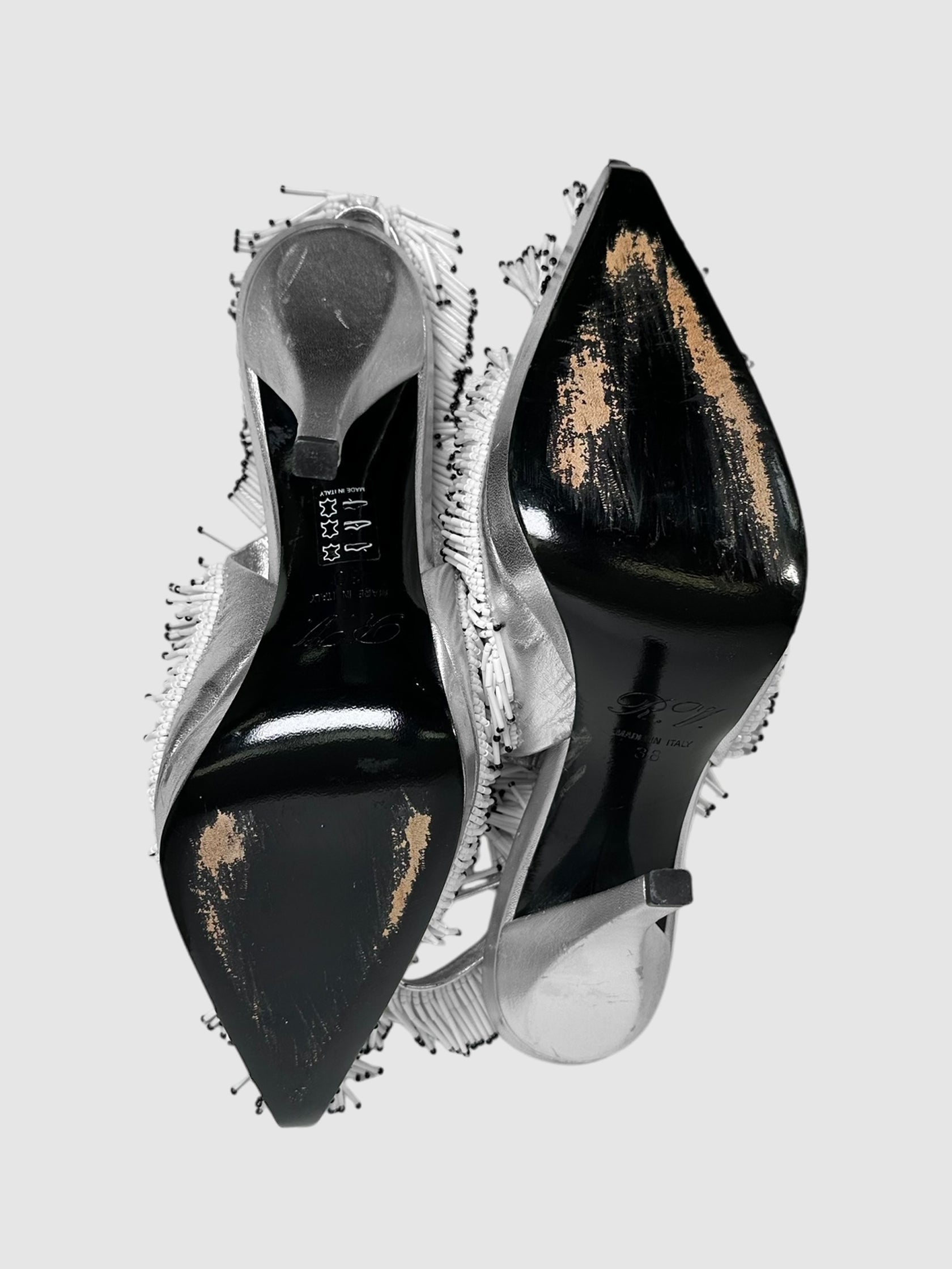 Metallic Slingback Pumps