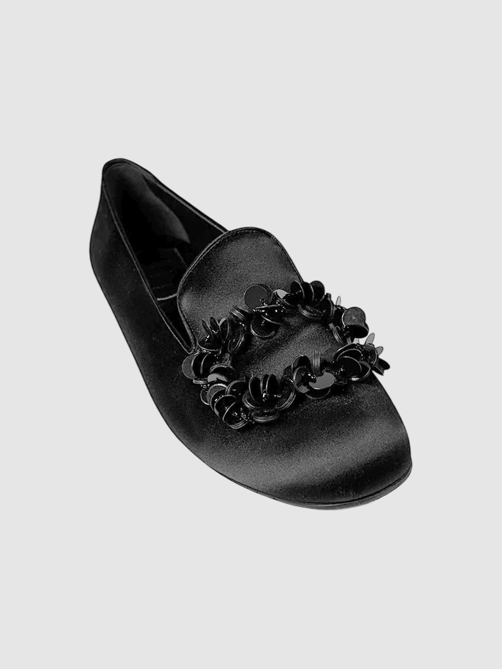 Satin Embellished Flats