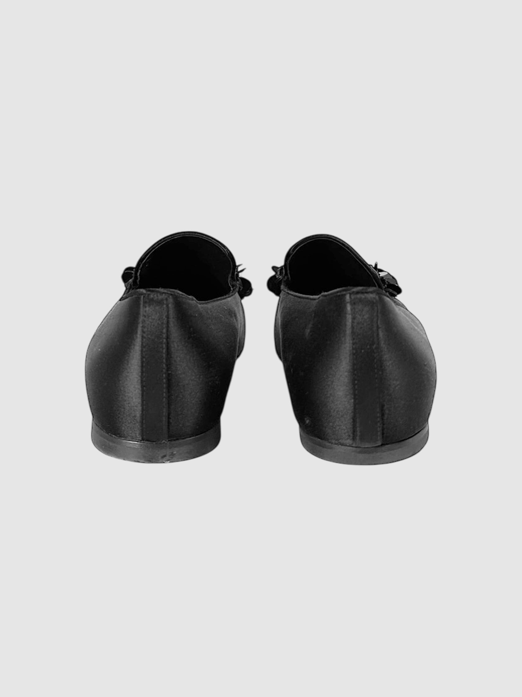 Satin Embellished Flats