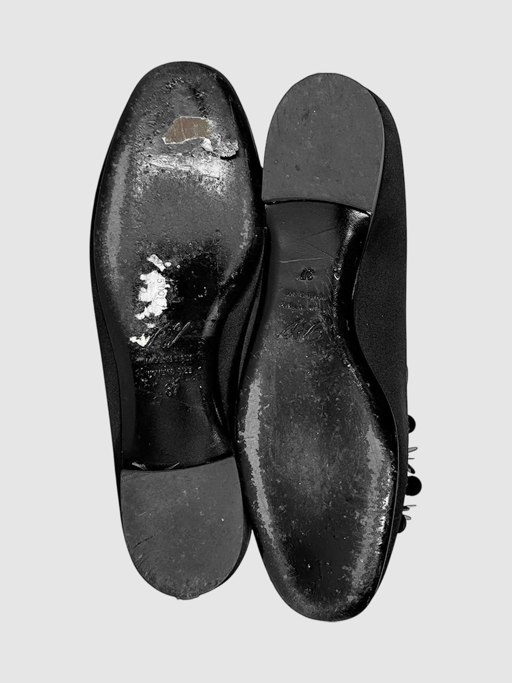 Satin Embellished Flats