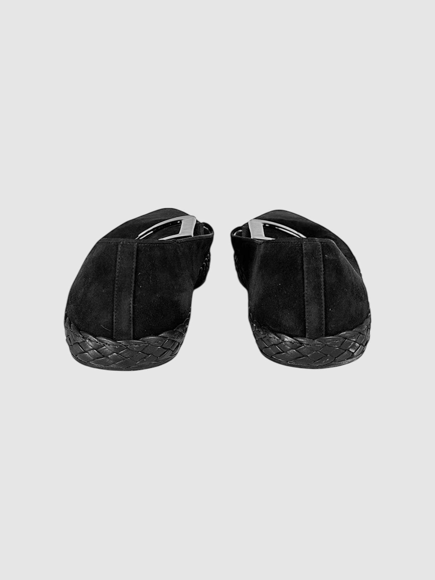 Suede Buckle Loafers
