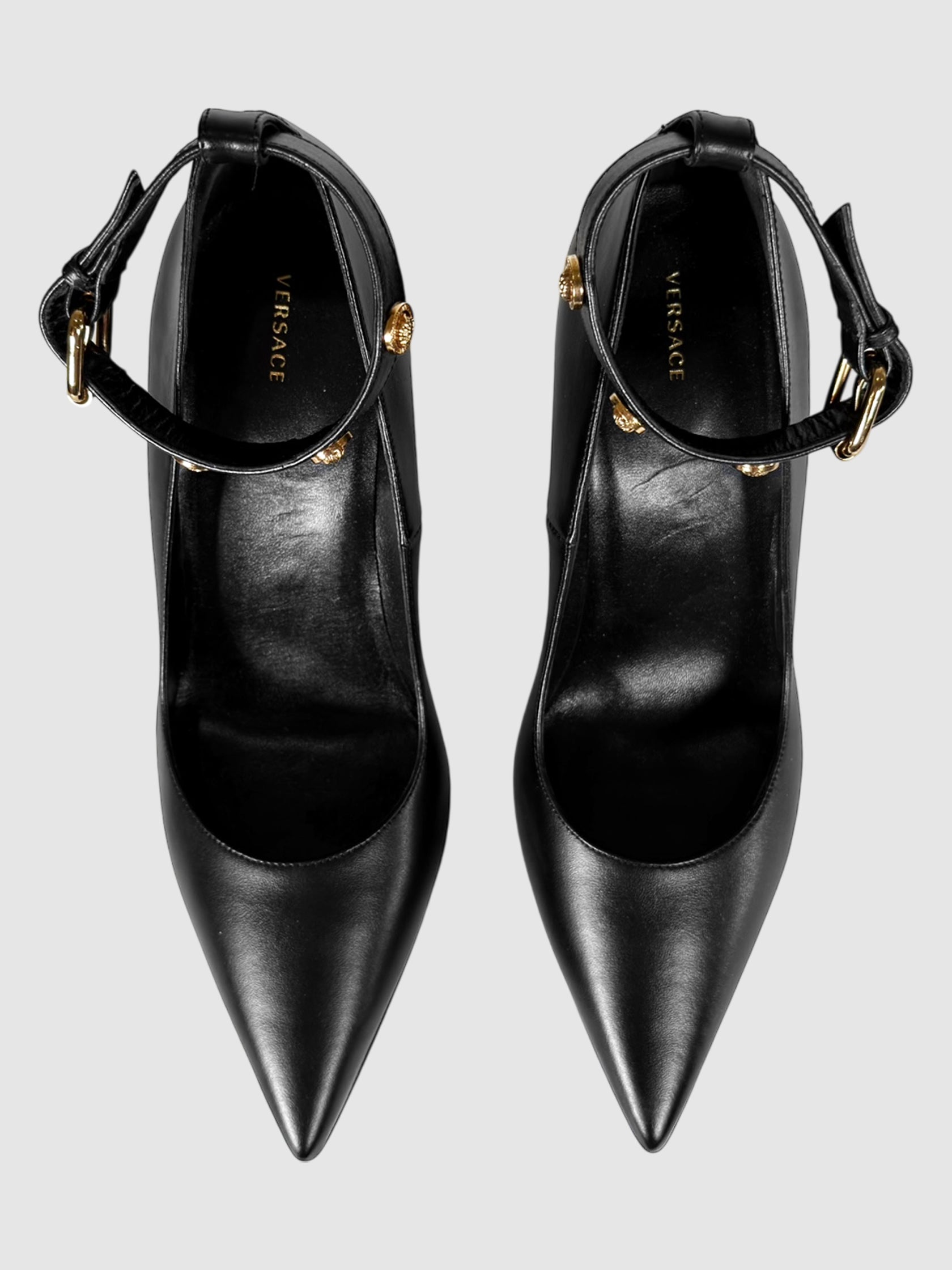 Studded Ankle Strap Pumps