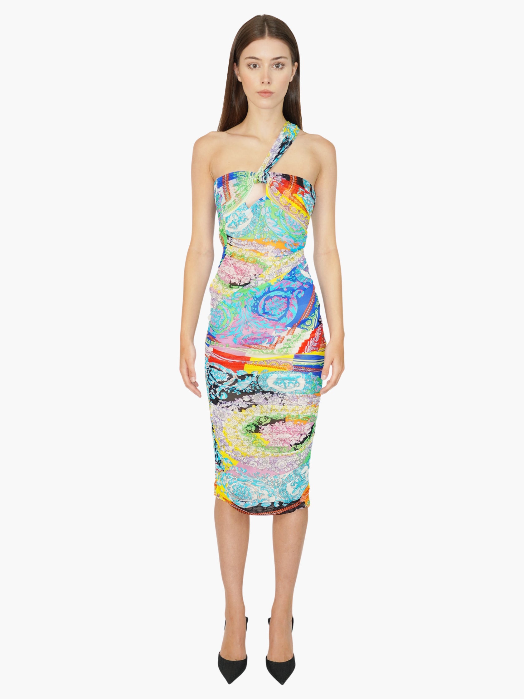 Baroque Ruched Dress