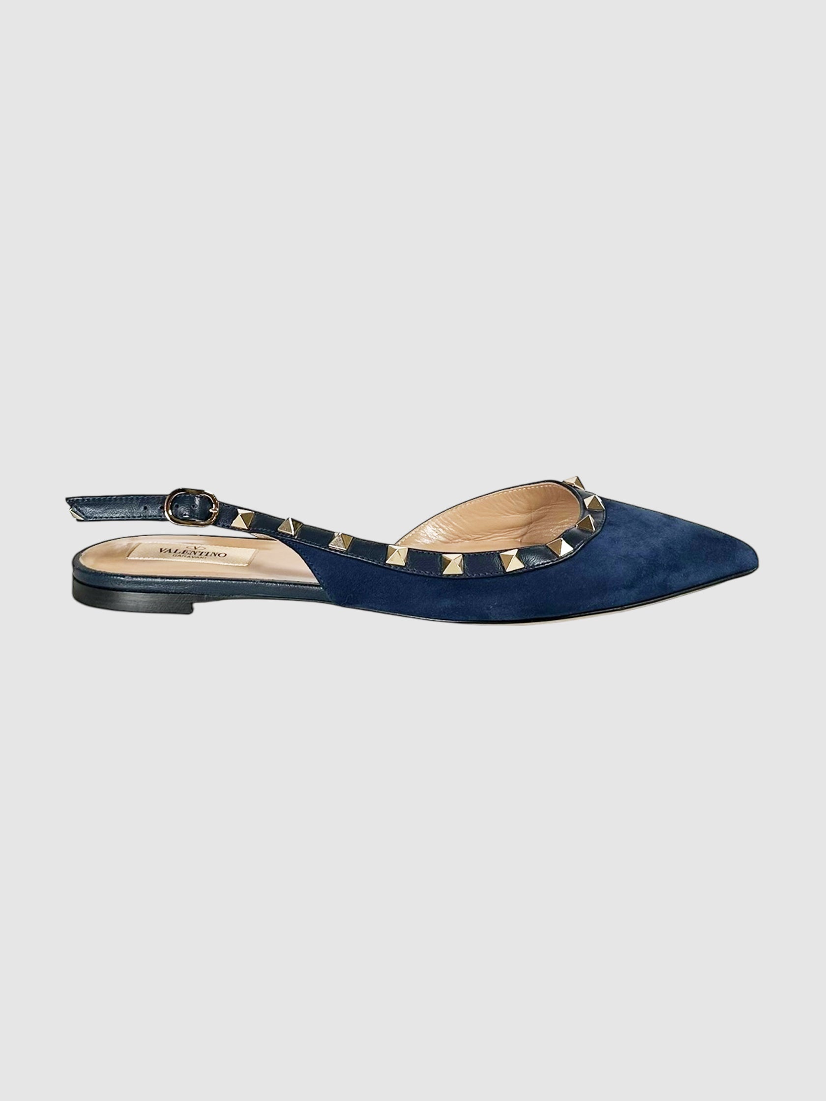 Rockstud Slingback Flats