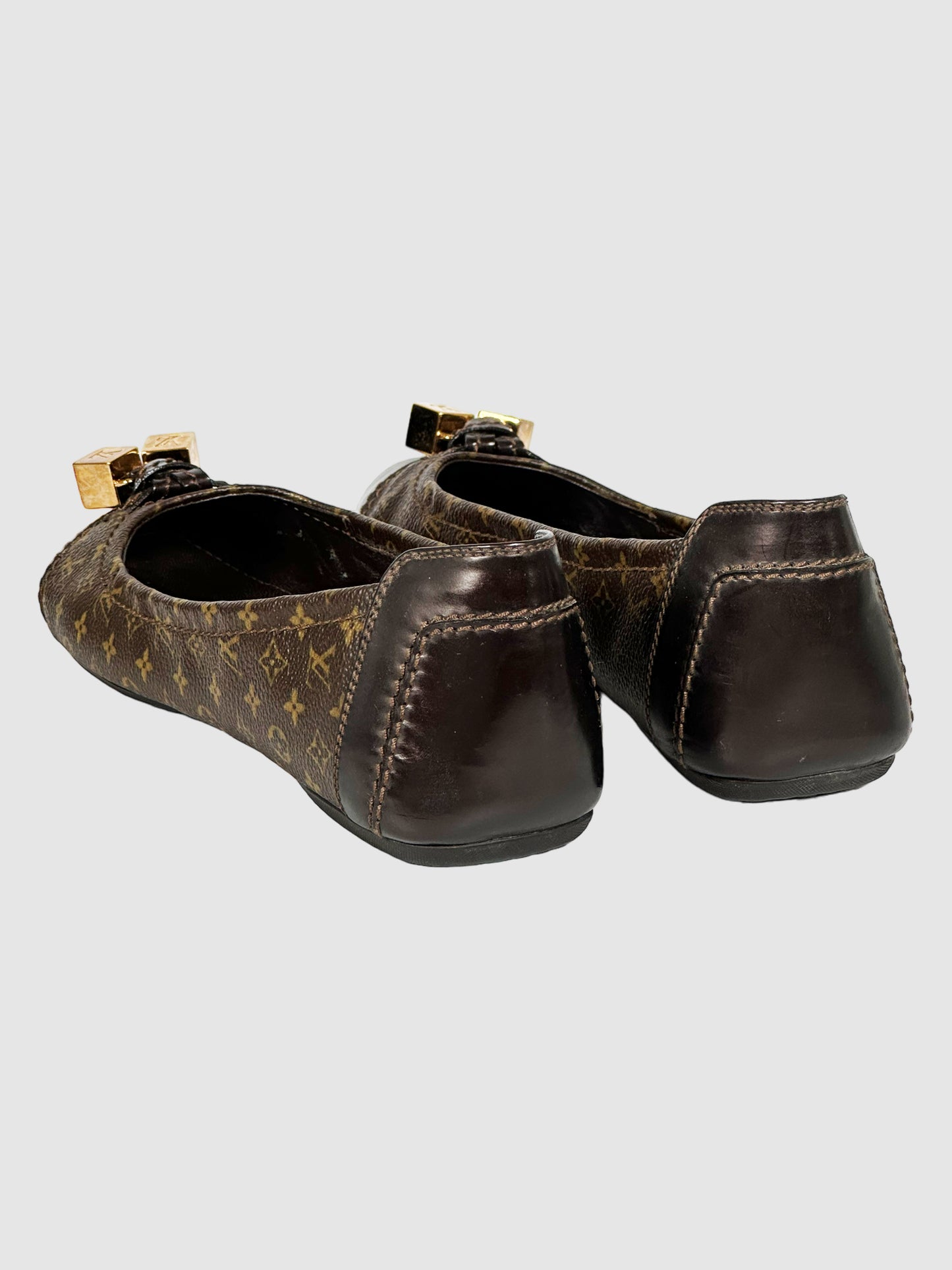 Louis Vuitton Monogram Leather Flats - Size 38