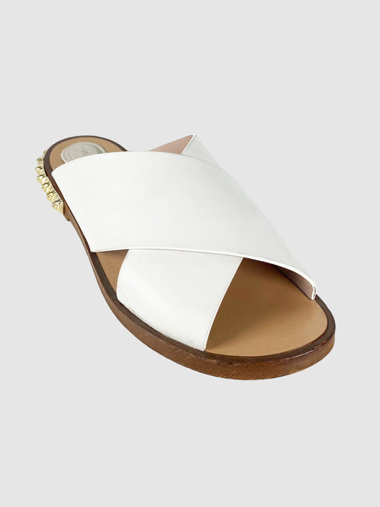 Stuart Weitzman Leather Slides - Size 9