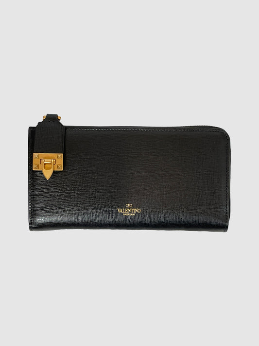Rockstud Leather Wallet