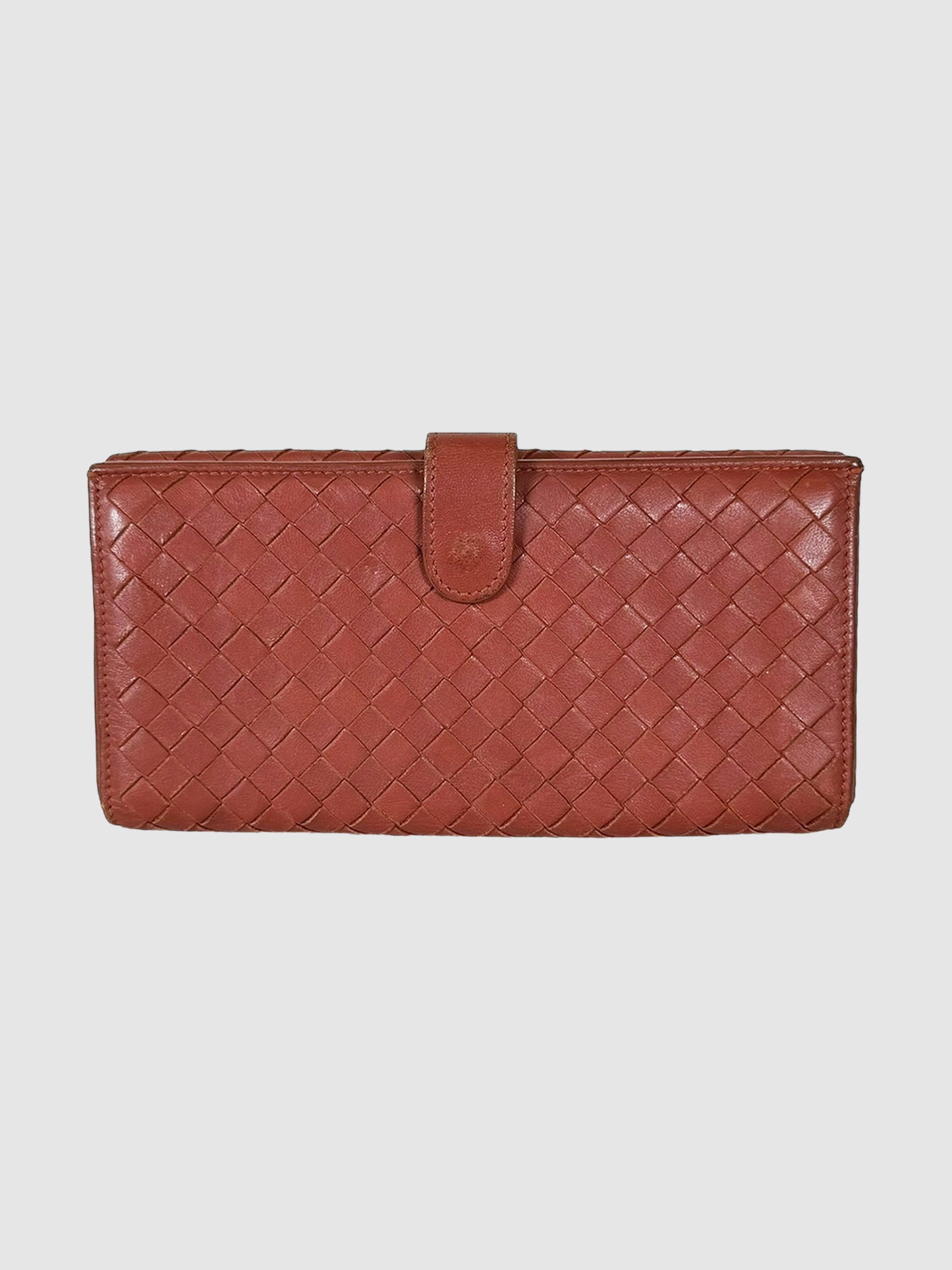 Intrecciato Woven Leather Wallet