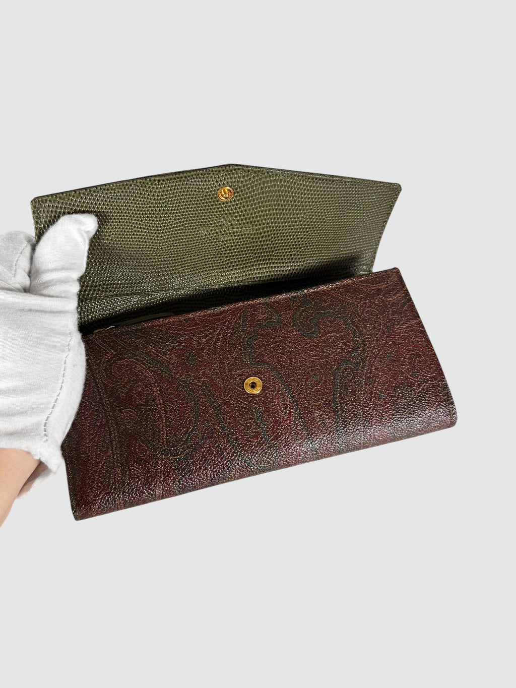 Paisley Leather Wallet