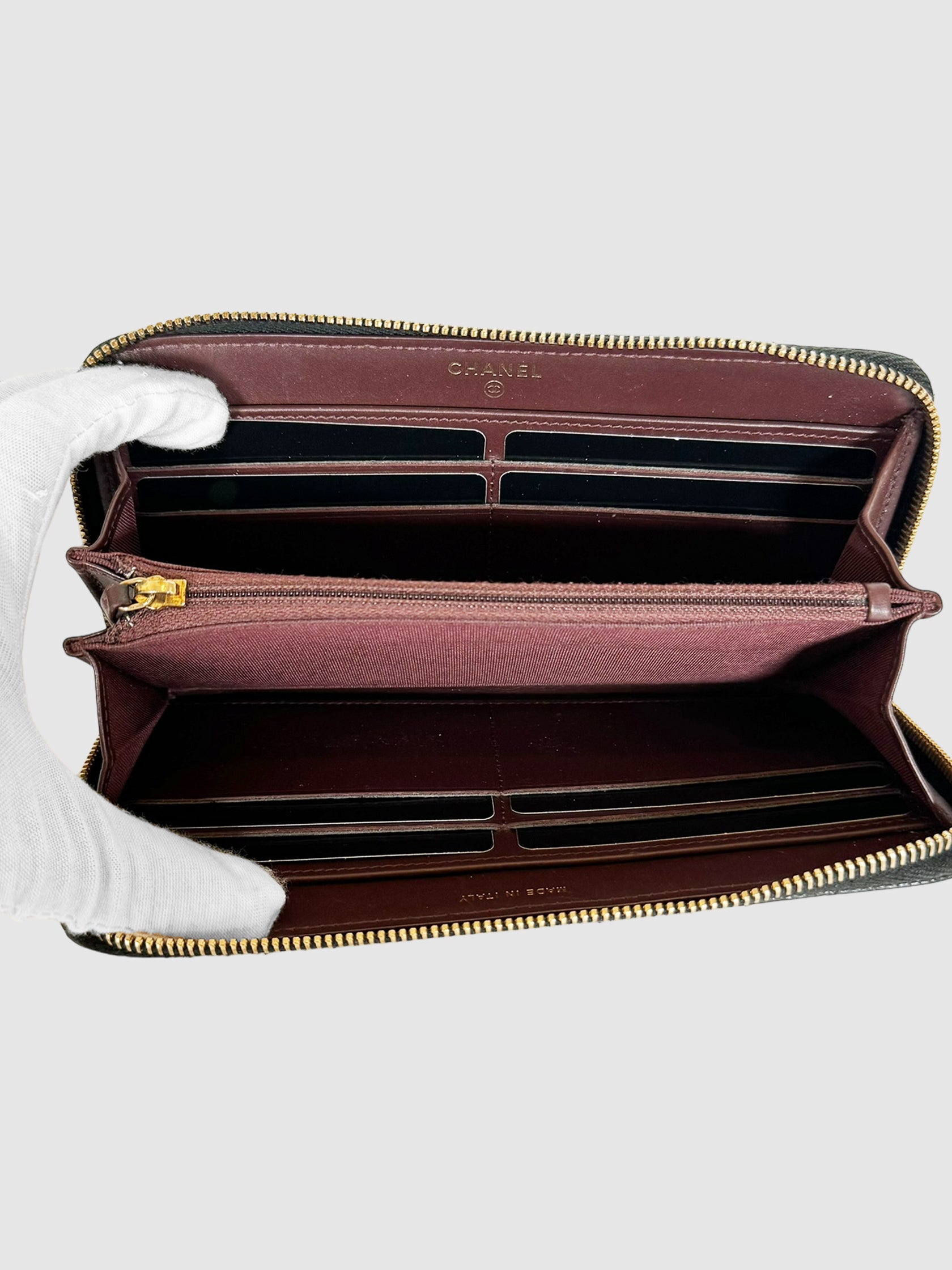 2014 Quilted Caviar Leather Wallet