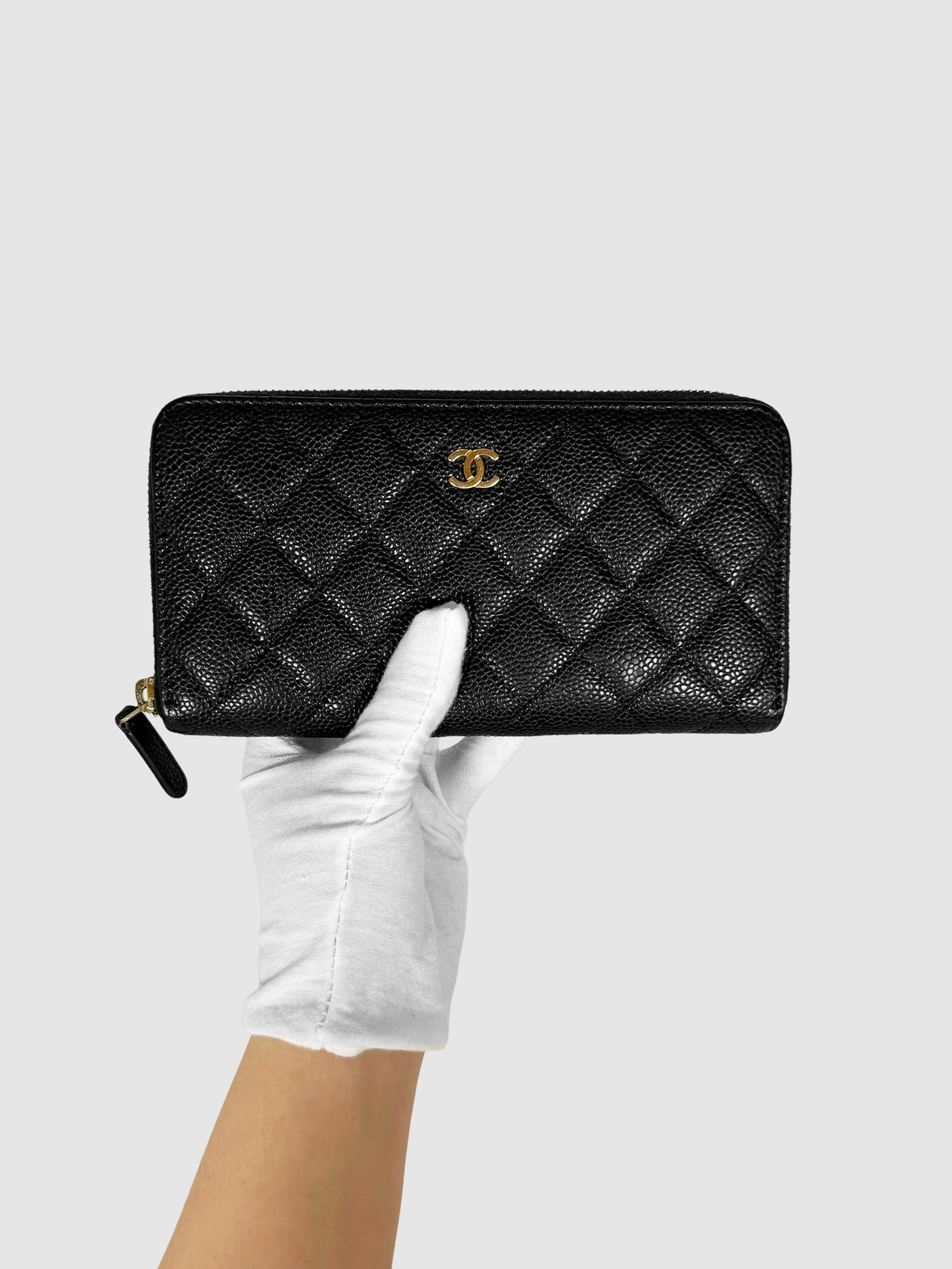 2014 Quilted Caviar Leather Wallet