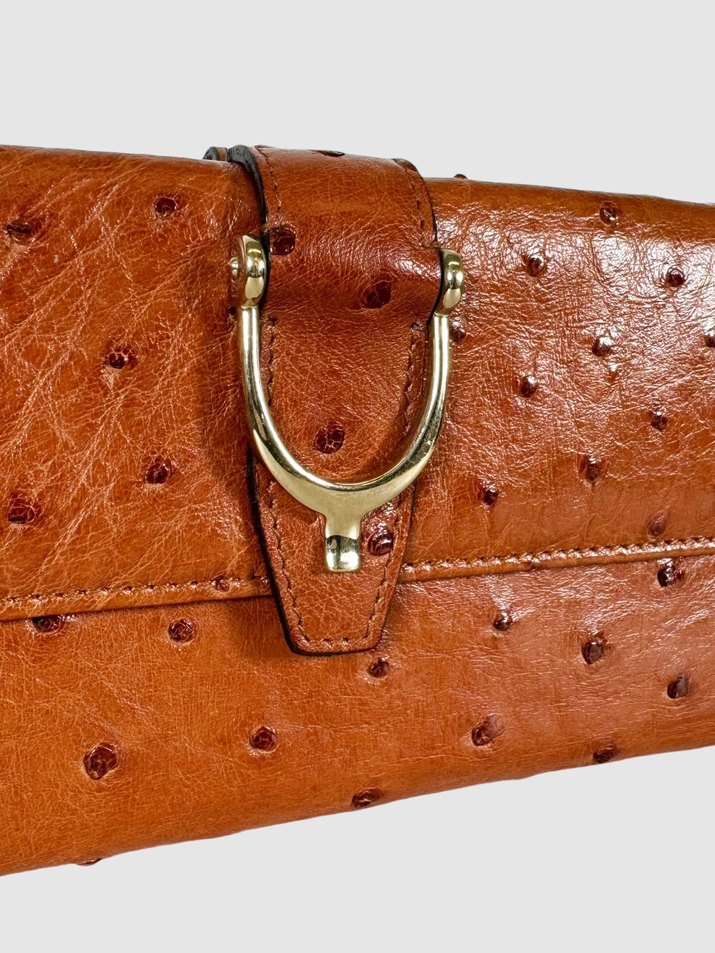 Ostrich Leather Continental Wallet