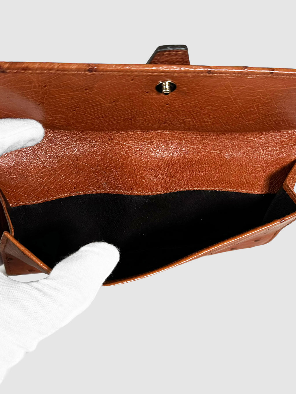 Ostrich Leather Continental Wallet