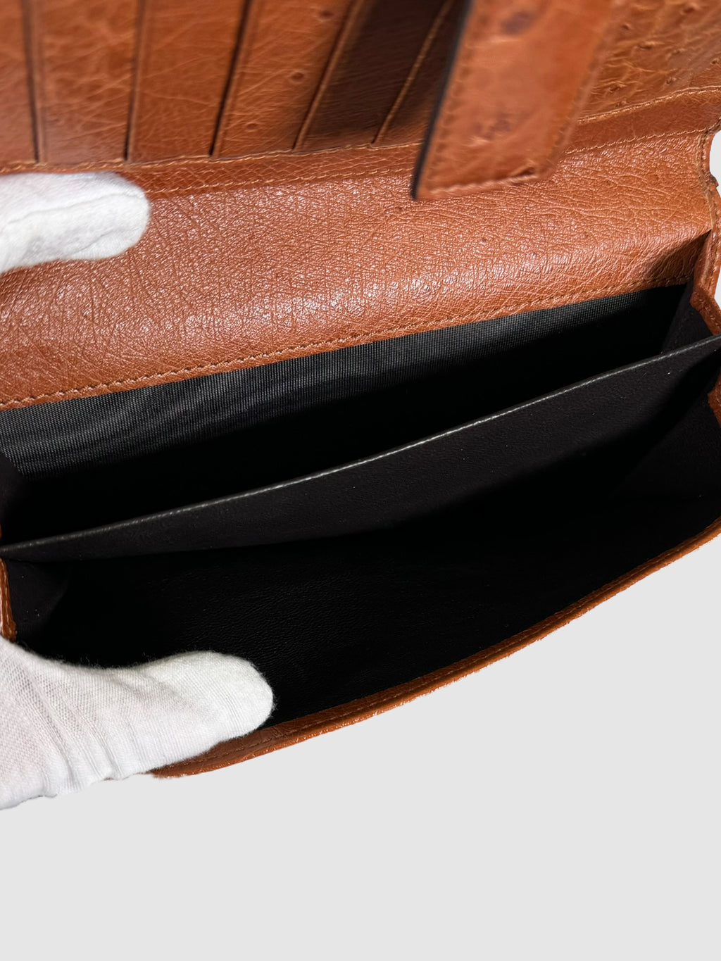 Ostrich Leather Continental Wallet