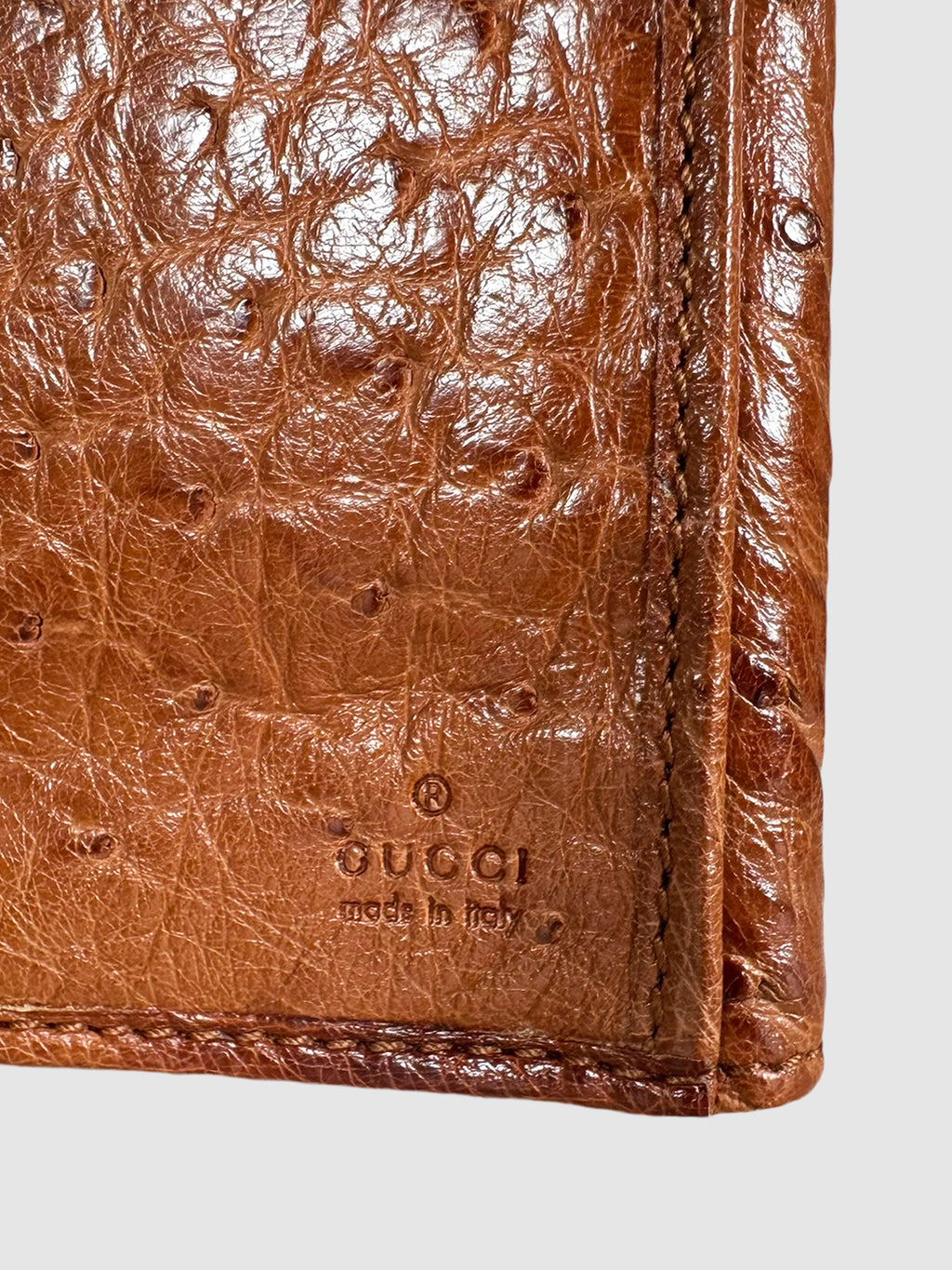 Ostrich Leather Continental Wallet