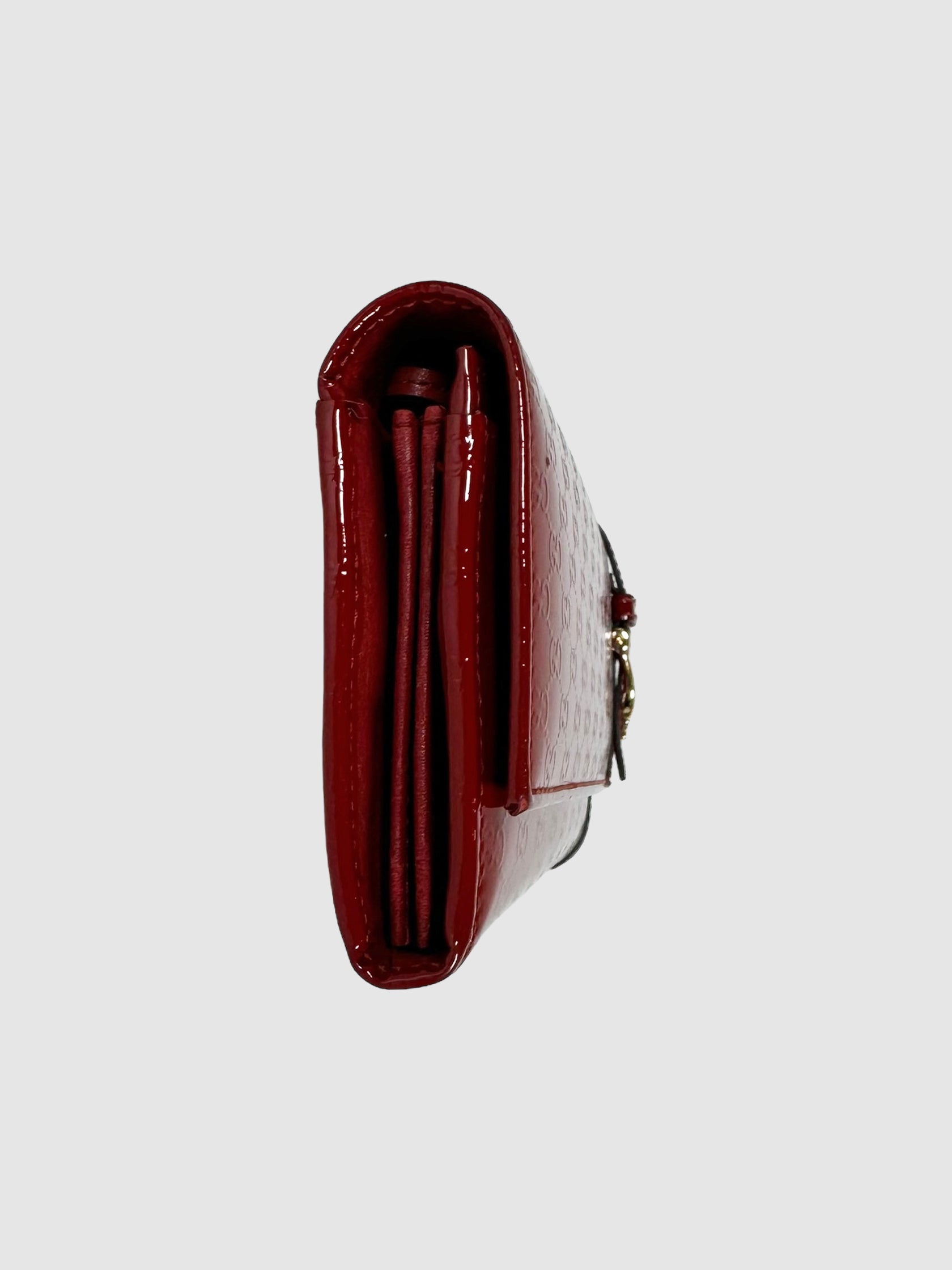 Micro Guccissima Patent Leather Wallet