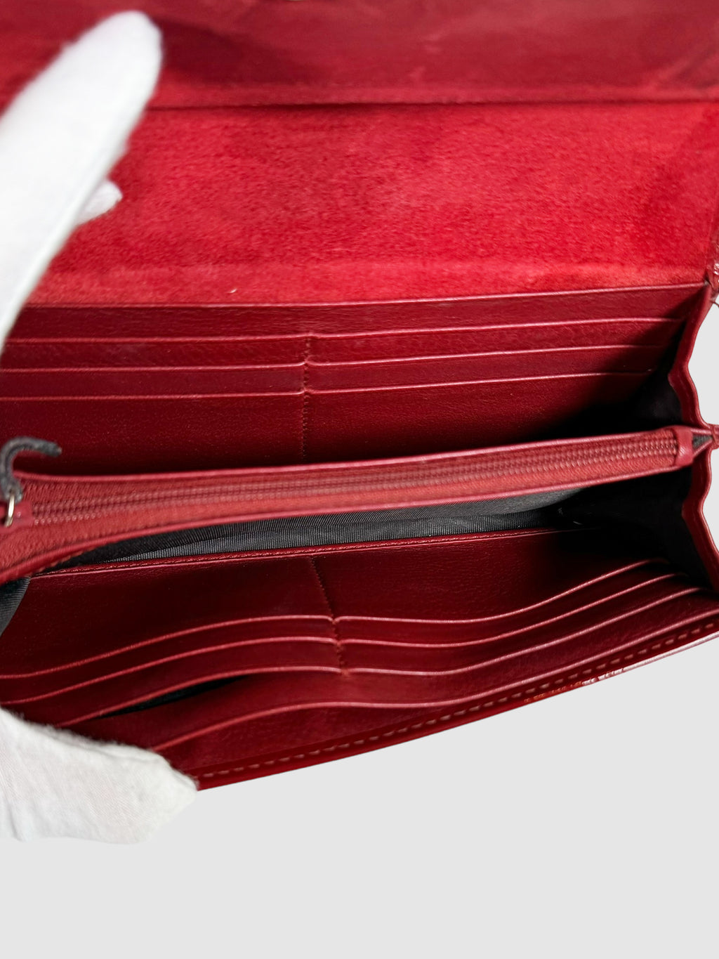 Micro Guccissima Patent Leather Wallet