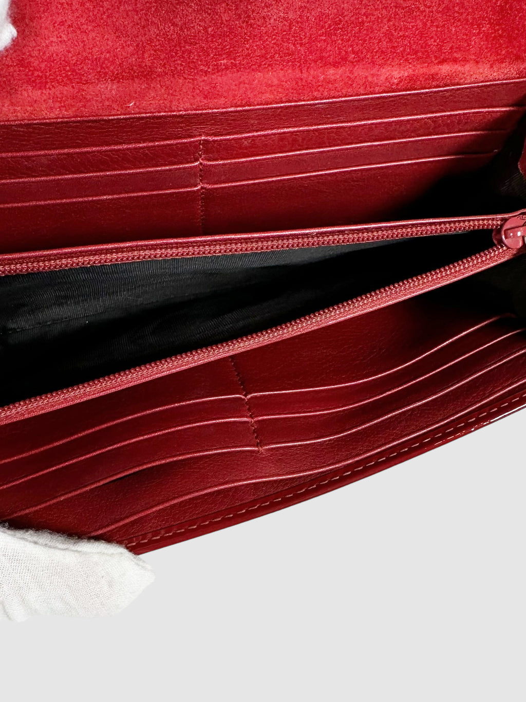 Micro Guccissima Patent Leather Wallet