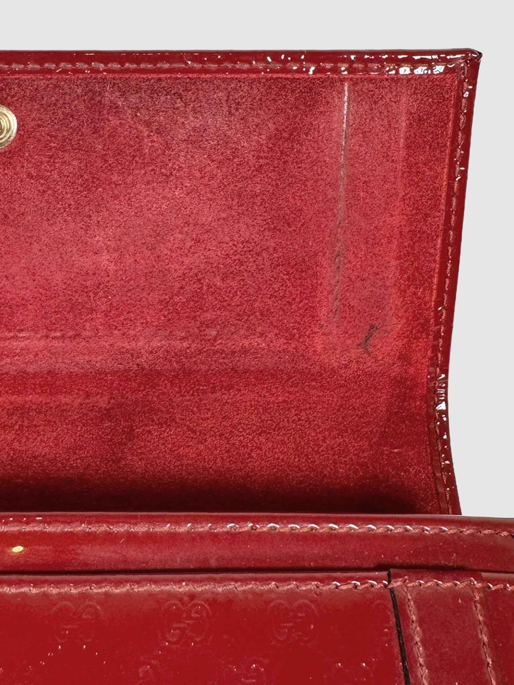 Micro Guccissima Patent Leather Wallet