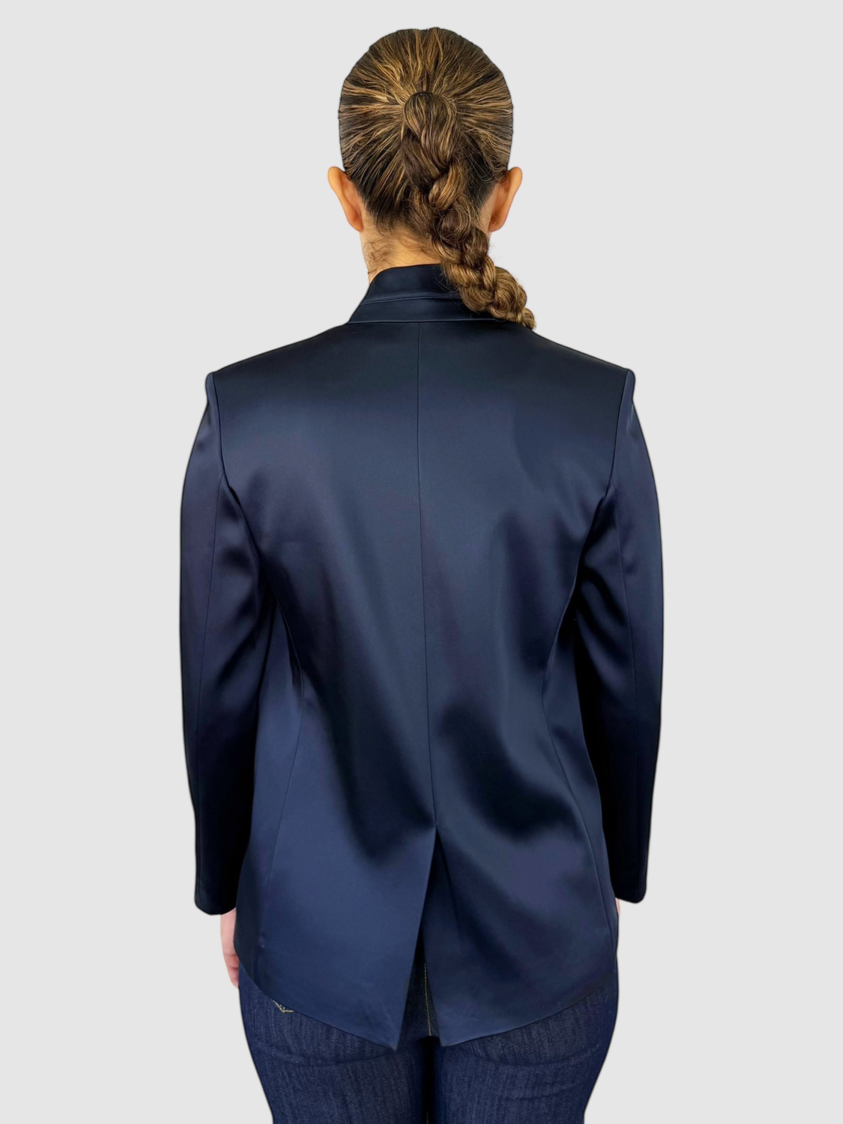 Satin Open Blazer