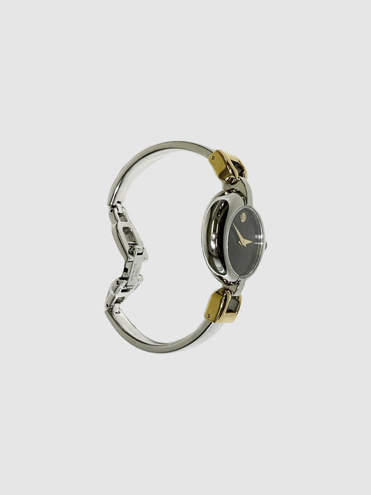 Movado Silver with Gold-Tone Accent Watch